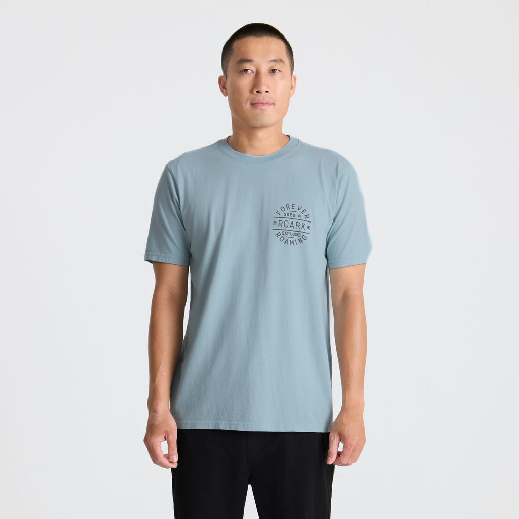 Stamp Premium-T-Shirt - Dusty Blau