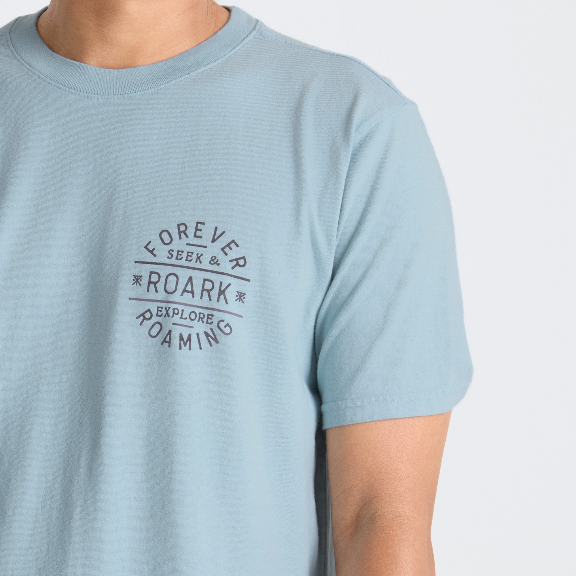 Stamp Premium-T-Shirt - Dusty Blau