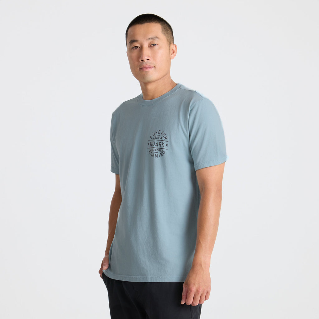 Stamp Premium-T-Shirt - Dusty Blau