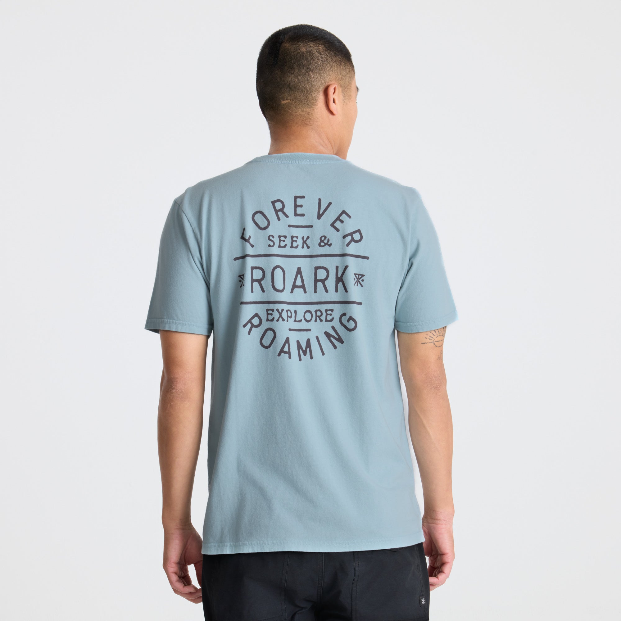 Stamp Premium-T-Shirt - Dusty Blau