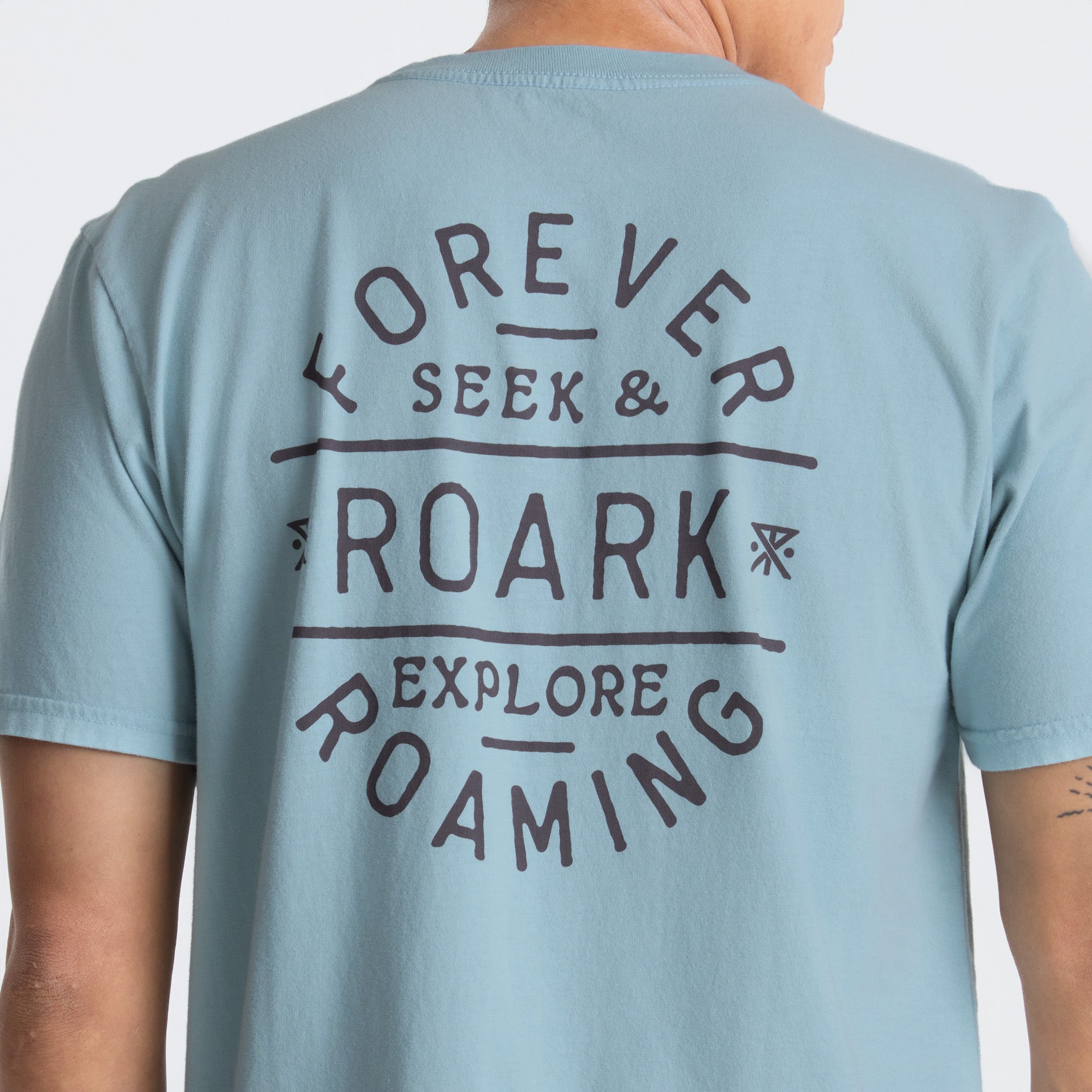 Stamp Premium-T-Shirt - Dusty Blau
