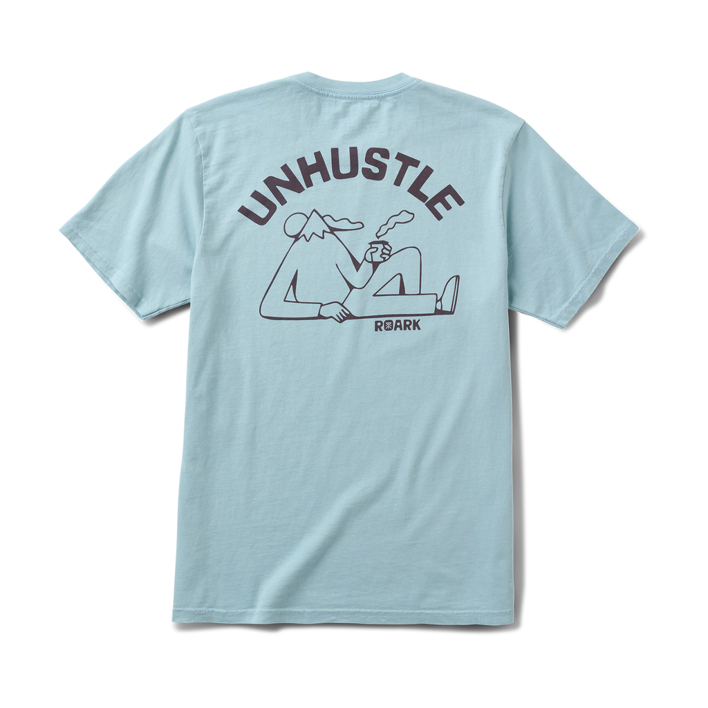 Unhustle Premium-T-Shirt - Dusty Blau