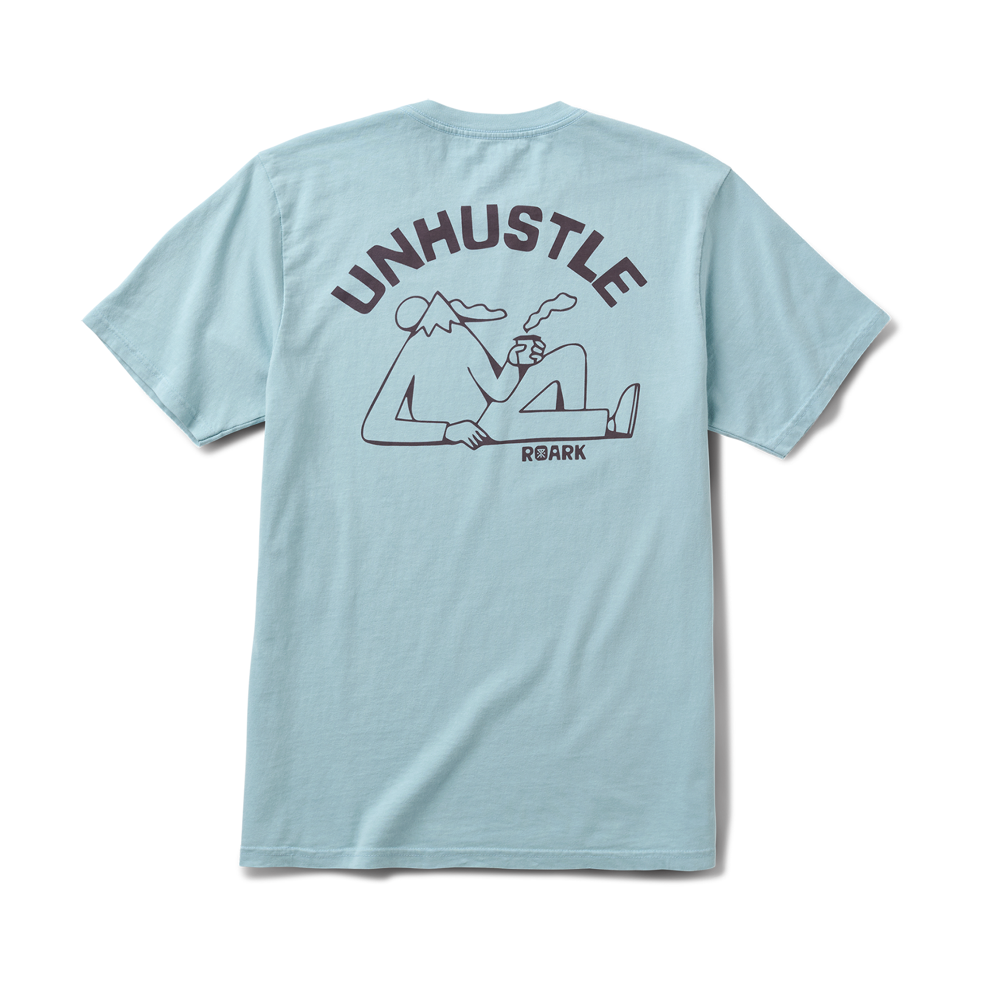 Unhustle Premium-T-Shirt - Dusty Blau