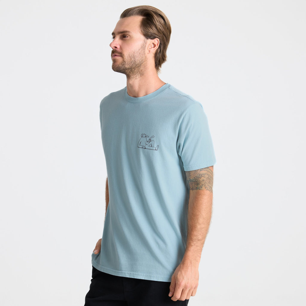 Unhustle Premium-T-Shirt - Dusty Blau