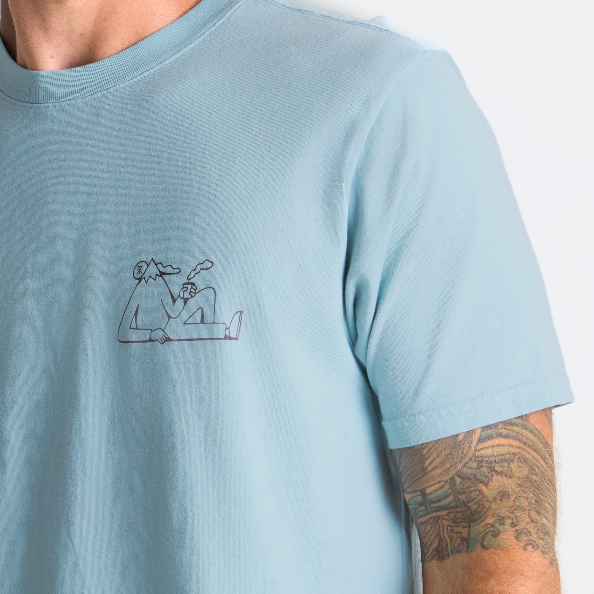 Unhustle Premium-T-Shirt - Dusty Blau