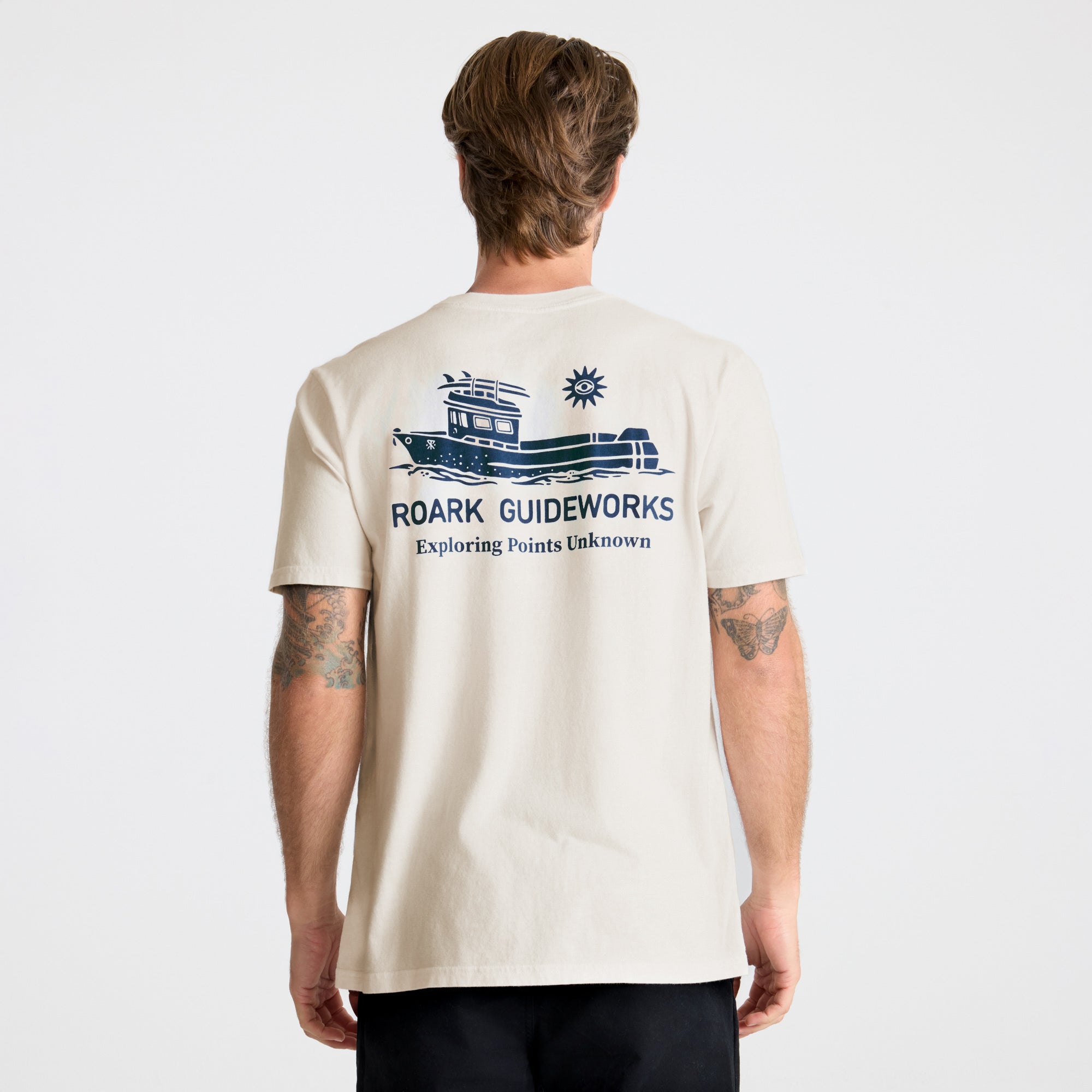 Guideworks Pocket Premium-T-Shirt - Cremeweiß