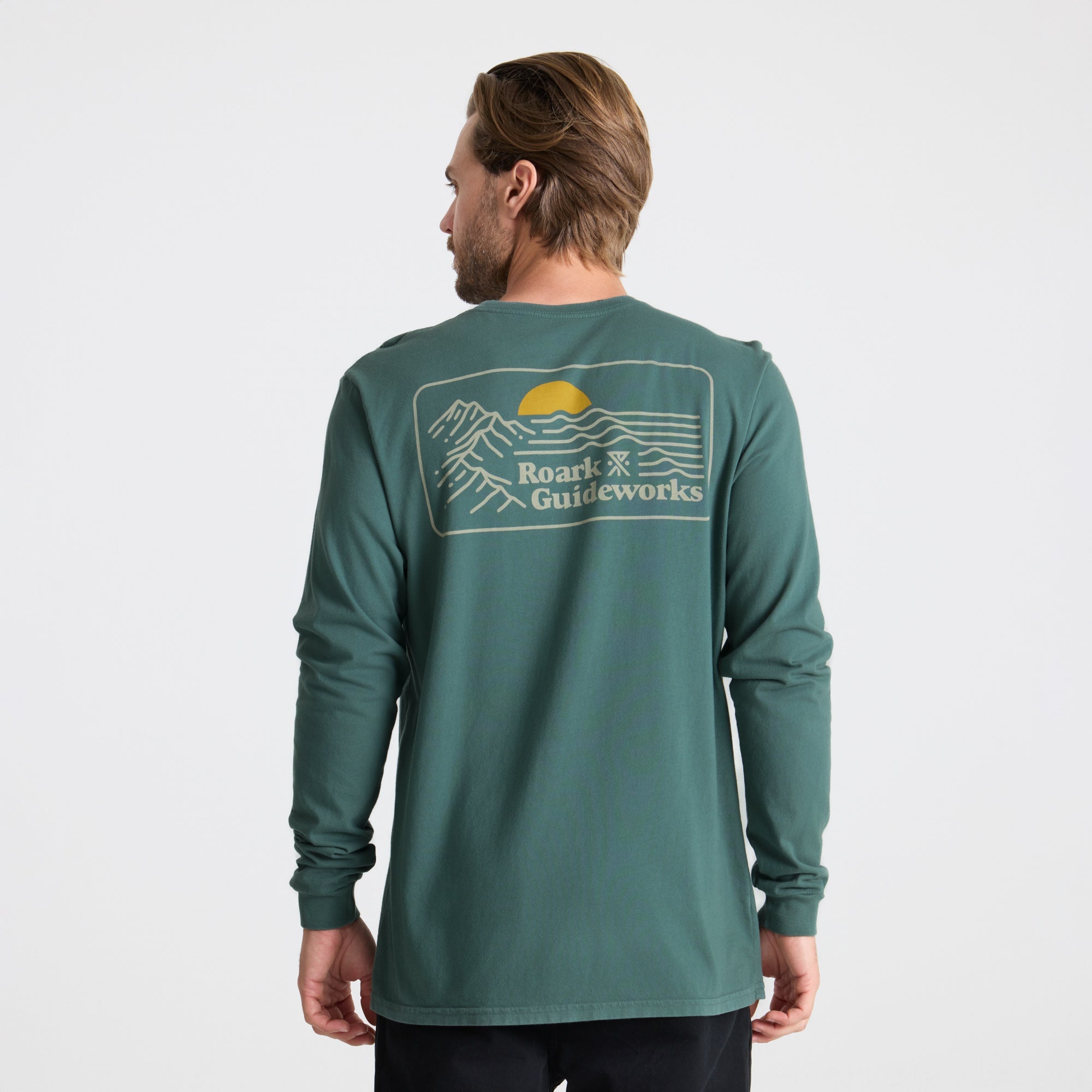 Earth & Sea Premium Langarm Tee - Schiefergrün