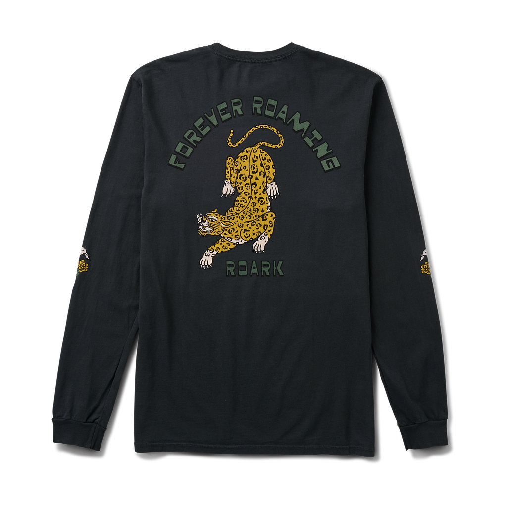 Jaguar Langarm Premium-T-Shirt - Schwarz