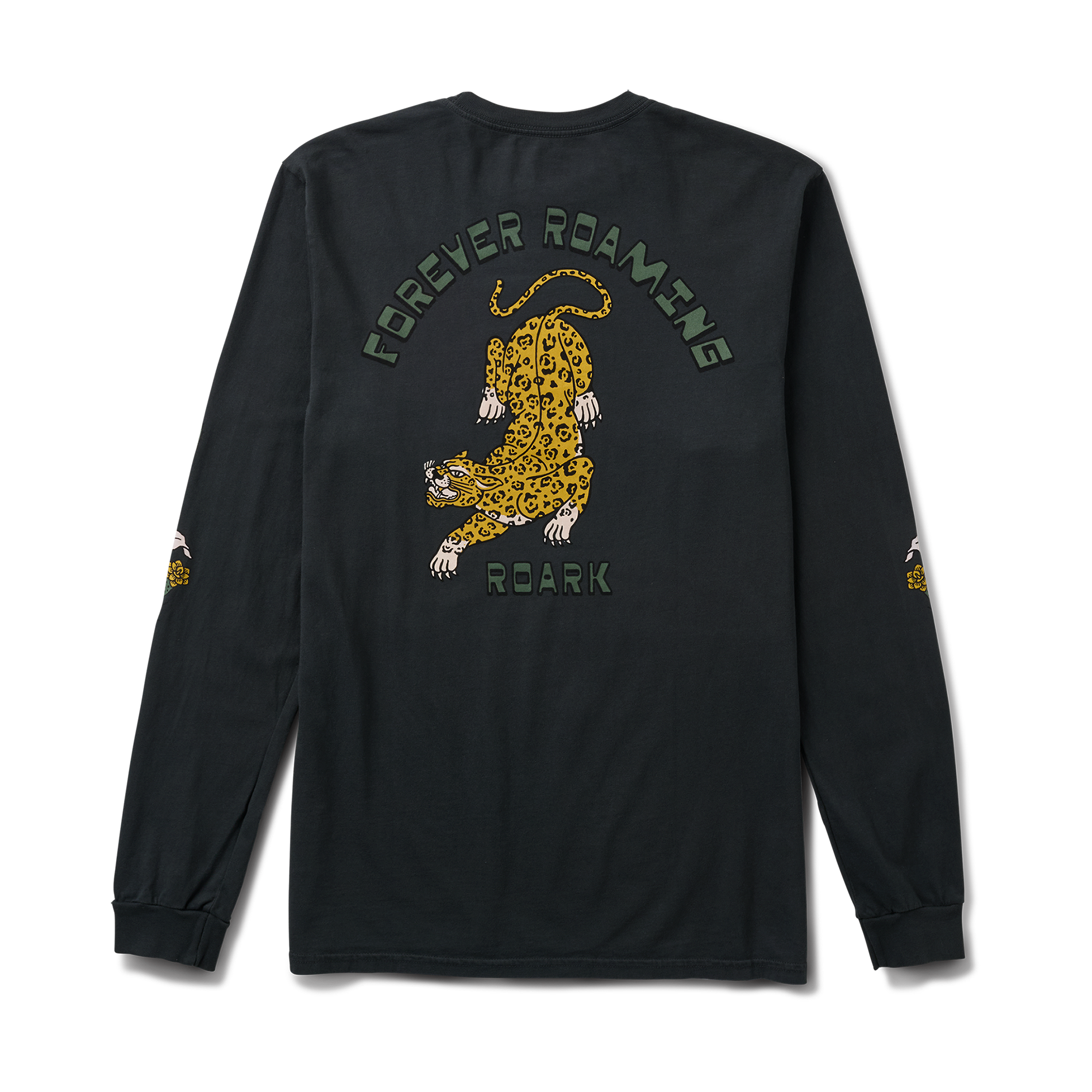 Jaguar Langarm Premium-T-Shirt - Schwarz