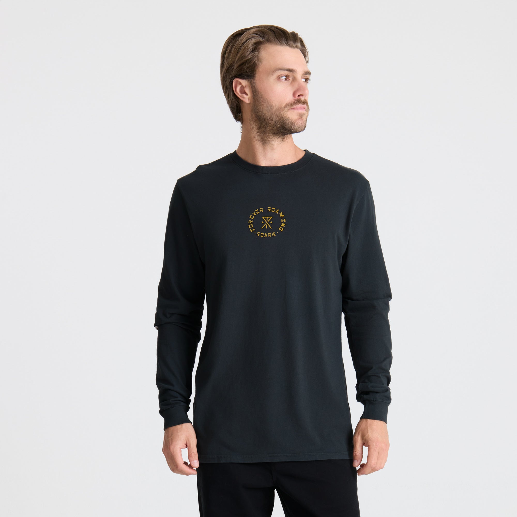 Jaguar Langarm Premium-T-Shirt - Schwarz