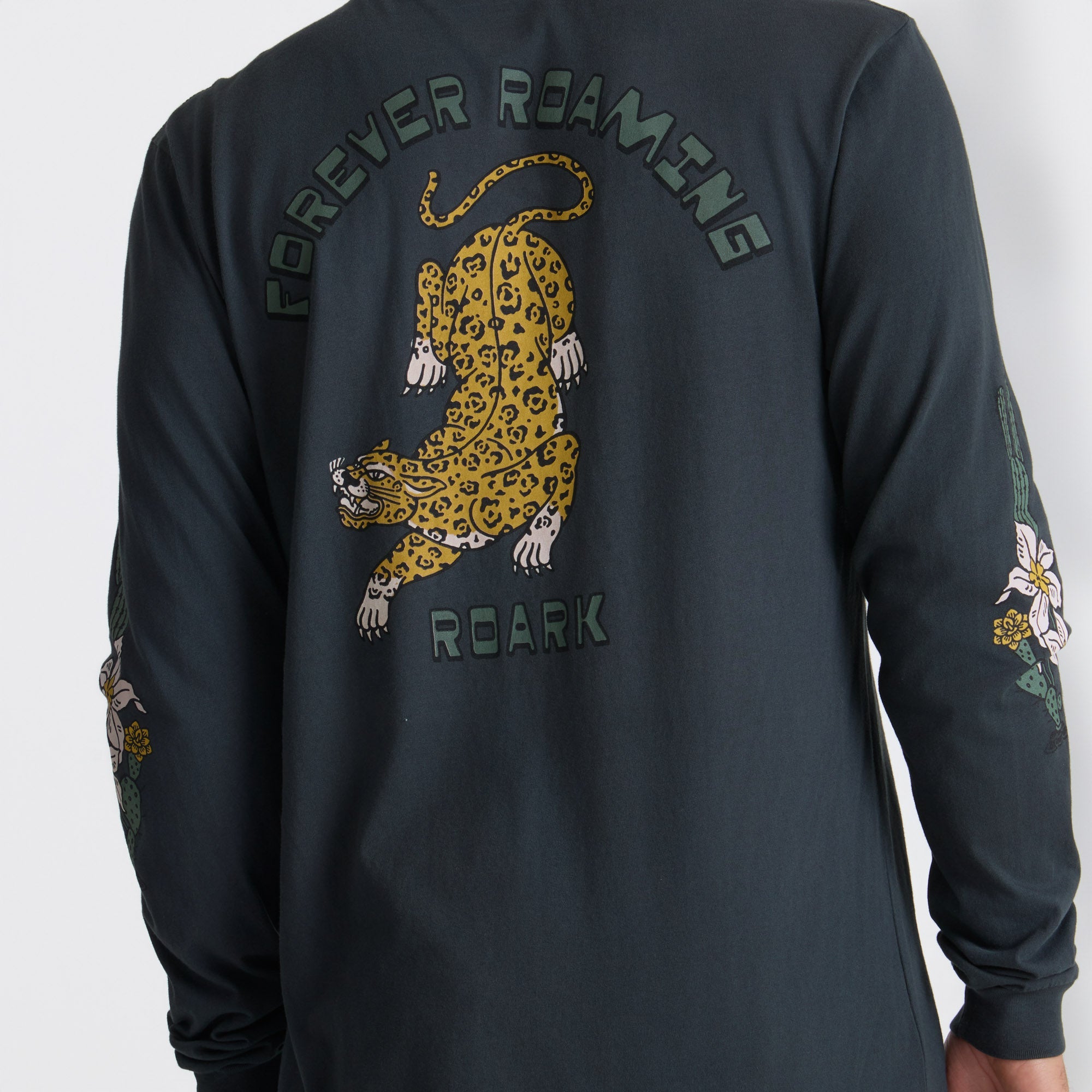 Jaguar Langarm Premium-T-Shirt - Schwarz