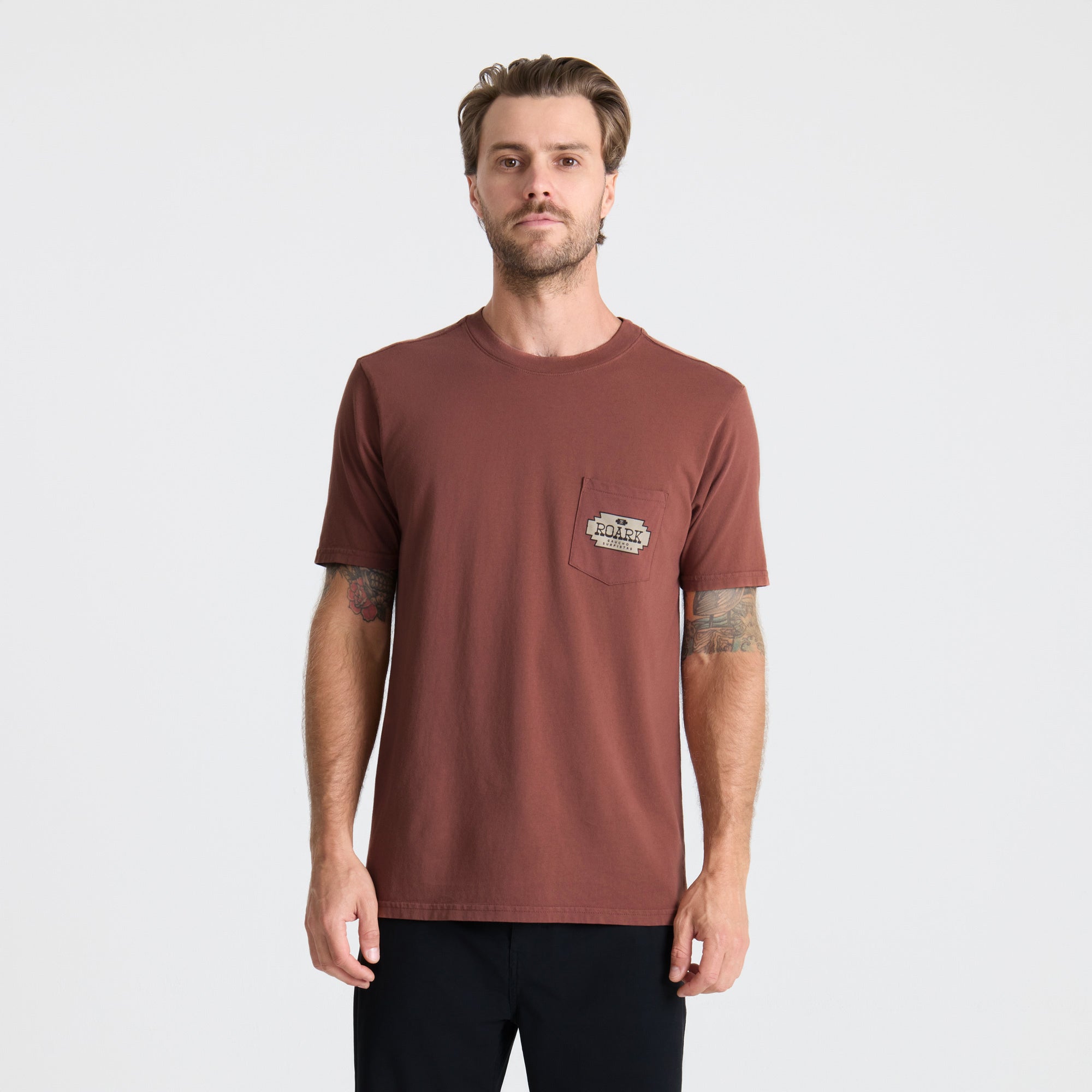Shield Pocket Premium-T-Shirt - Roter Ton