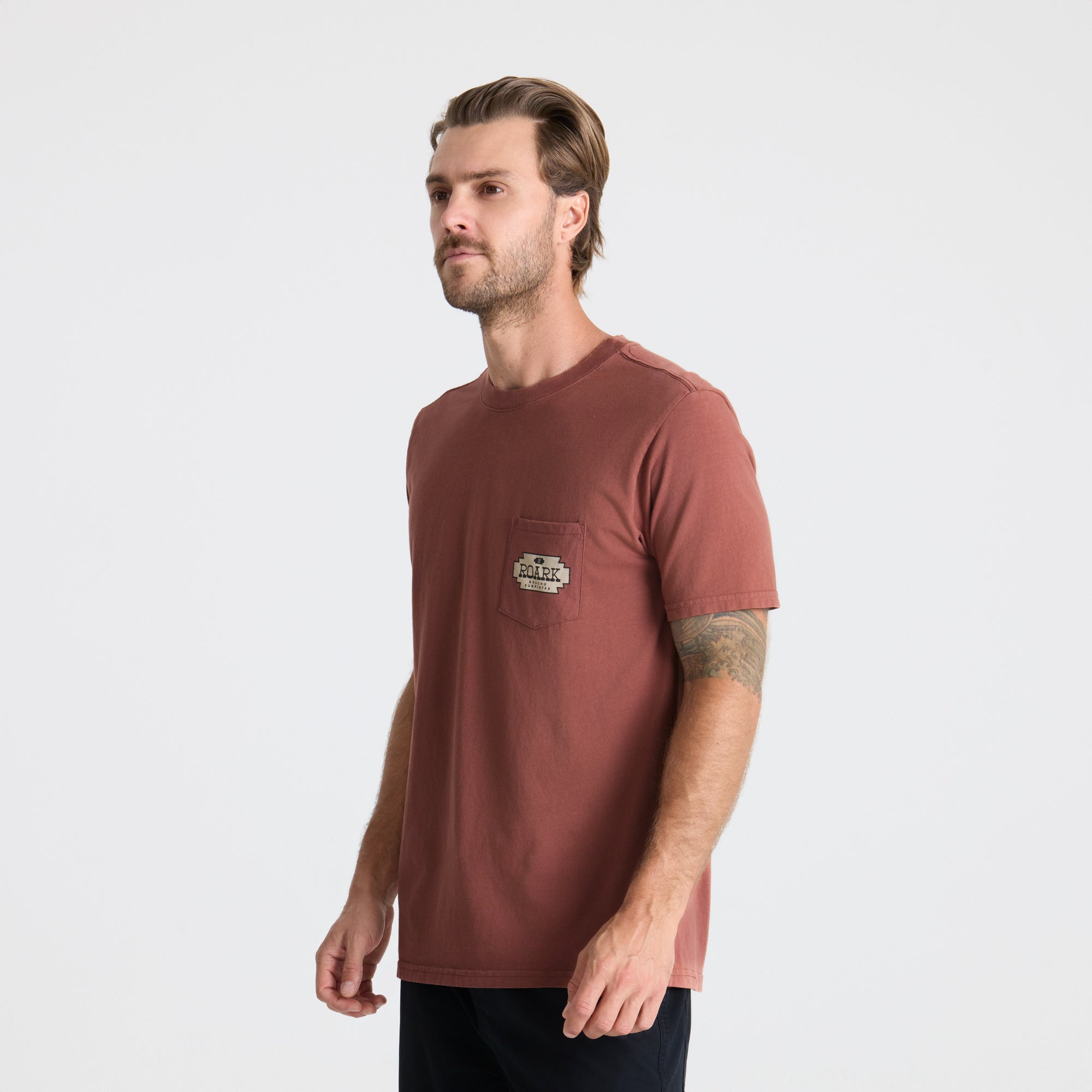 Shield Pocket Premium-T-Shirt - Roter Ton