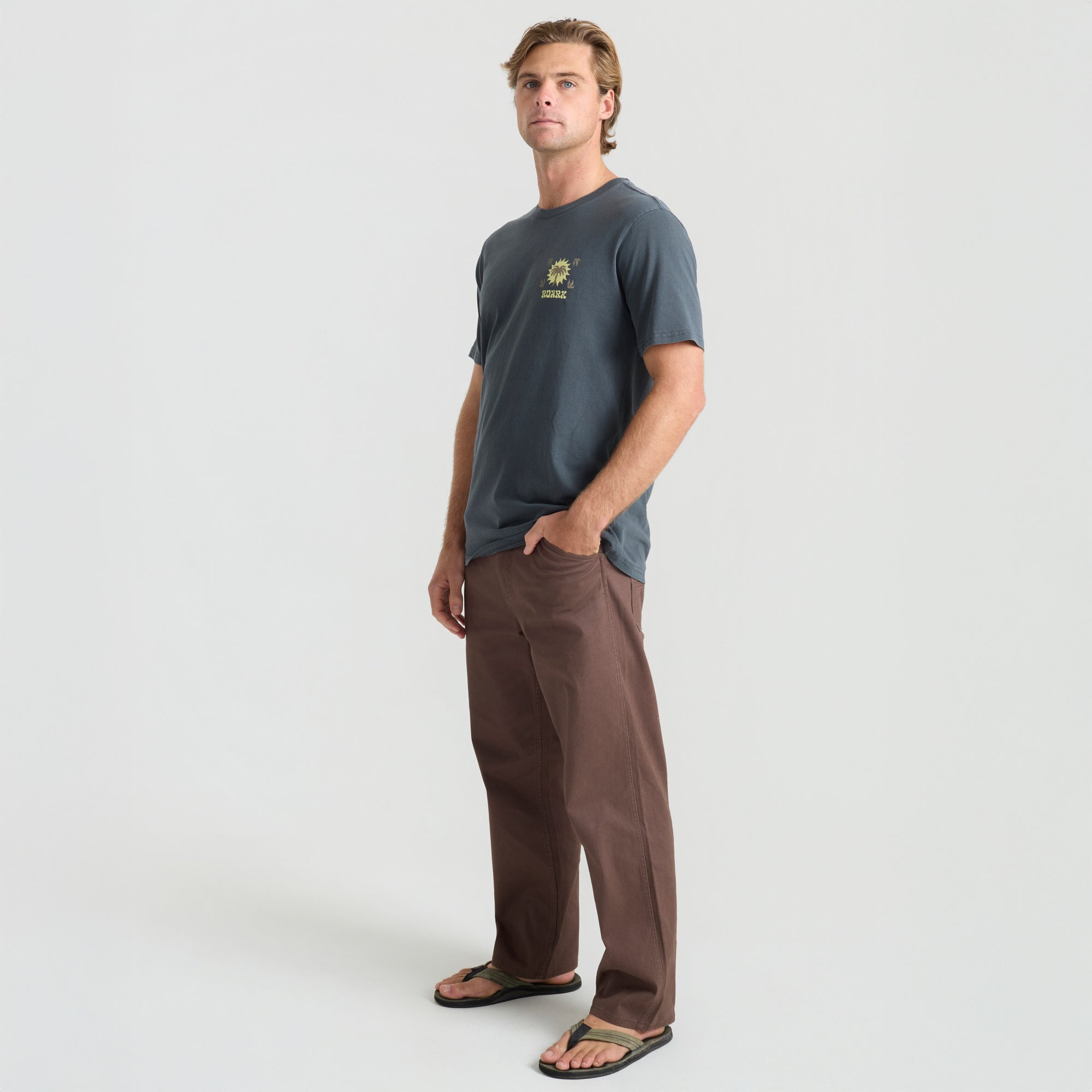 Palm Premium-T-Shirt - Holzkohle