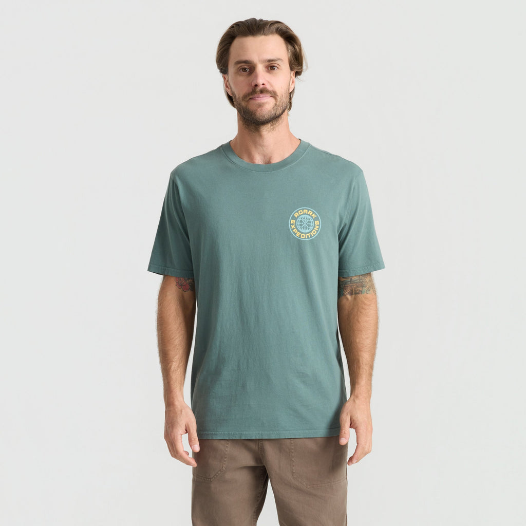 Goin Global Premium-T-Shirt - Schiefergrün