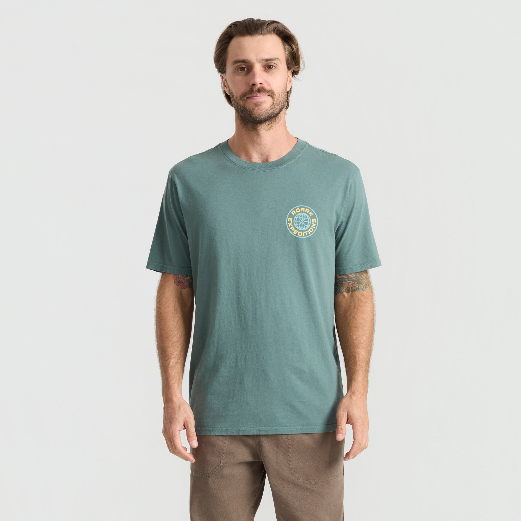 Goin Global Premium-T-Shirt - Schiefergrün