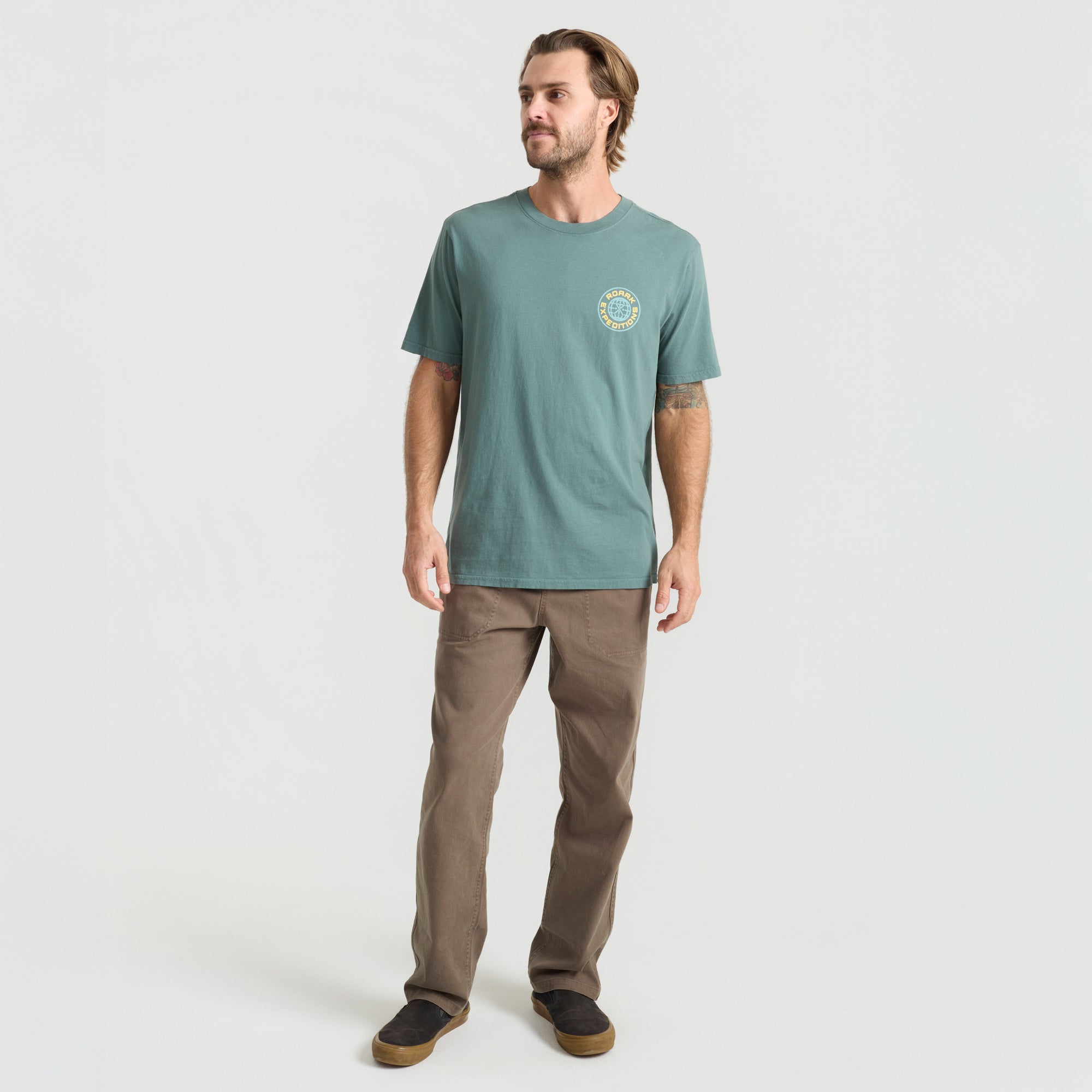 Goin Global Premium-T-Shirt - Schiefergrün
