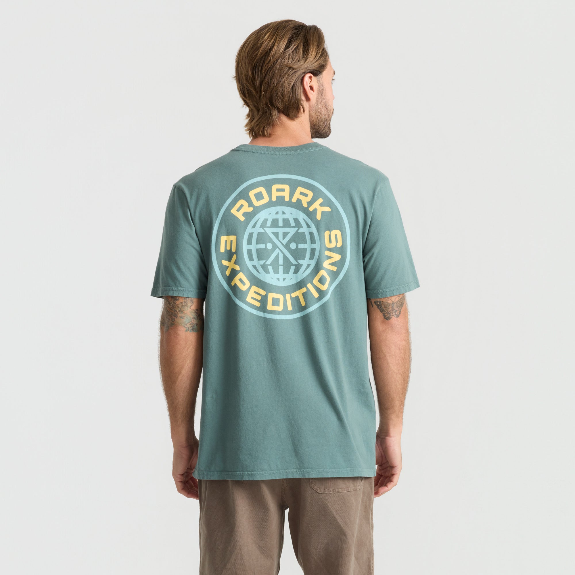 Goin Global Premium-T-Shirt - Schiefergrün