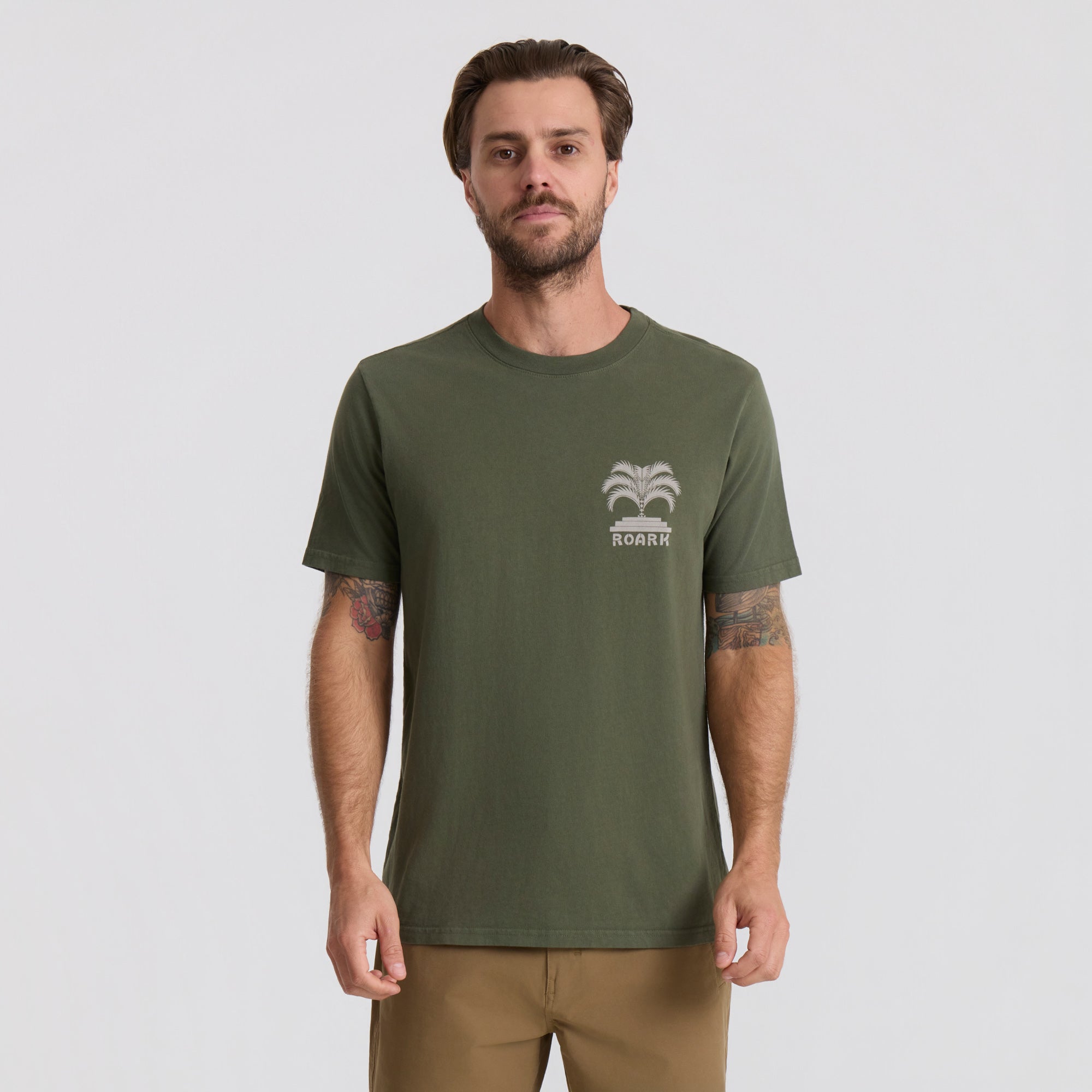 Moto Palm Premium-T-Shirt - Militärisch