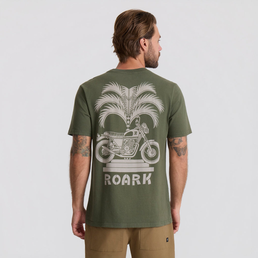 Moto Palm Premium-T-Shirt - Militärisch