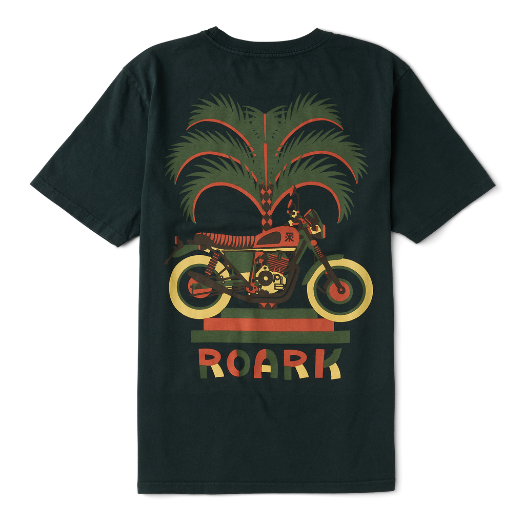 Moto Palm Premium-T-Shirt - Schwarz gewaschen