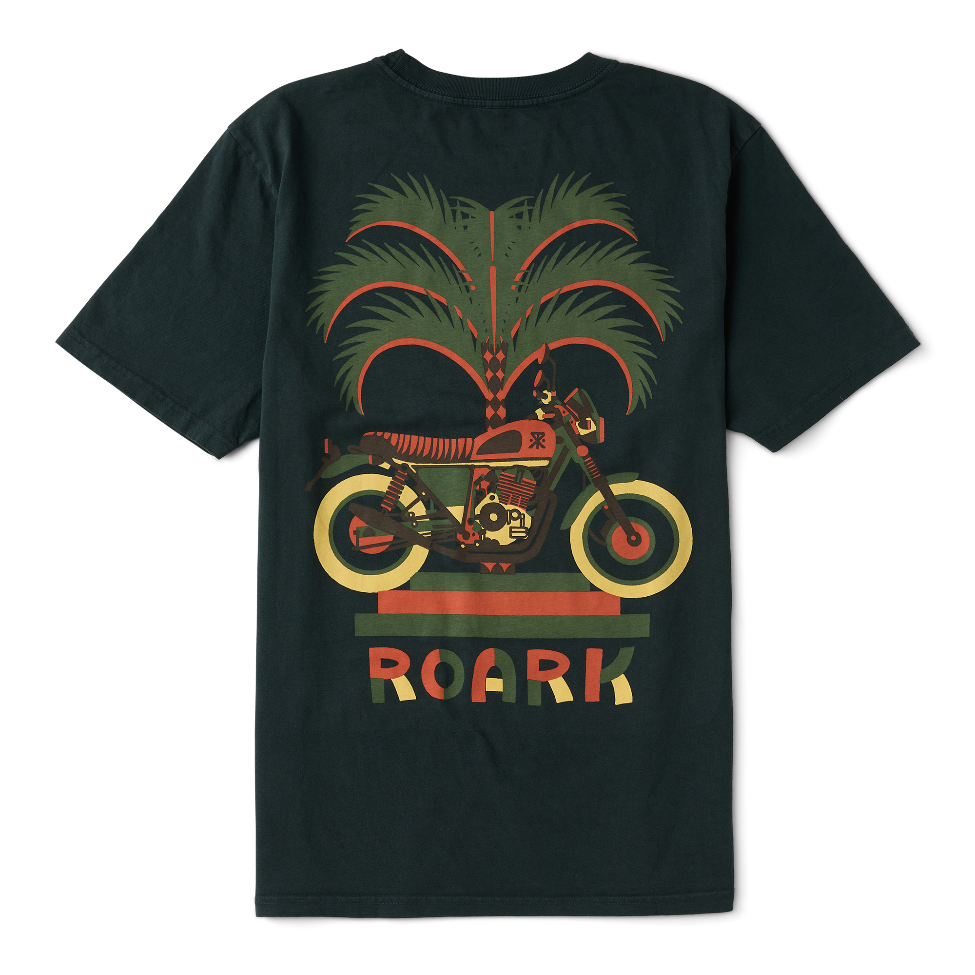 Moto Palm Premium-T-Shirt - Schwarz gewaschen