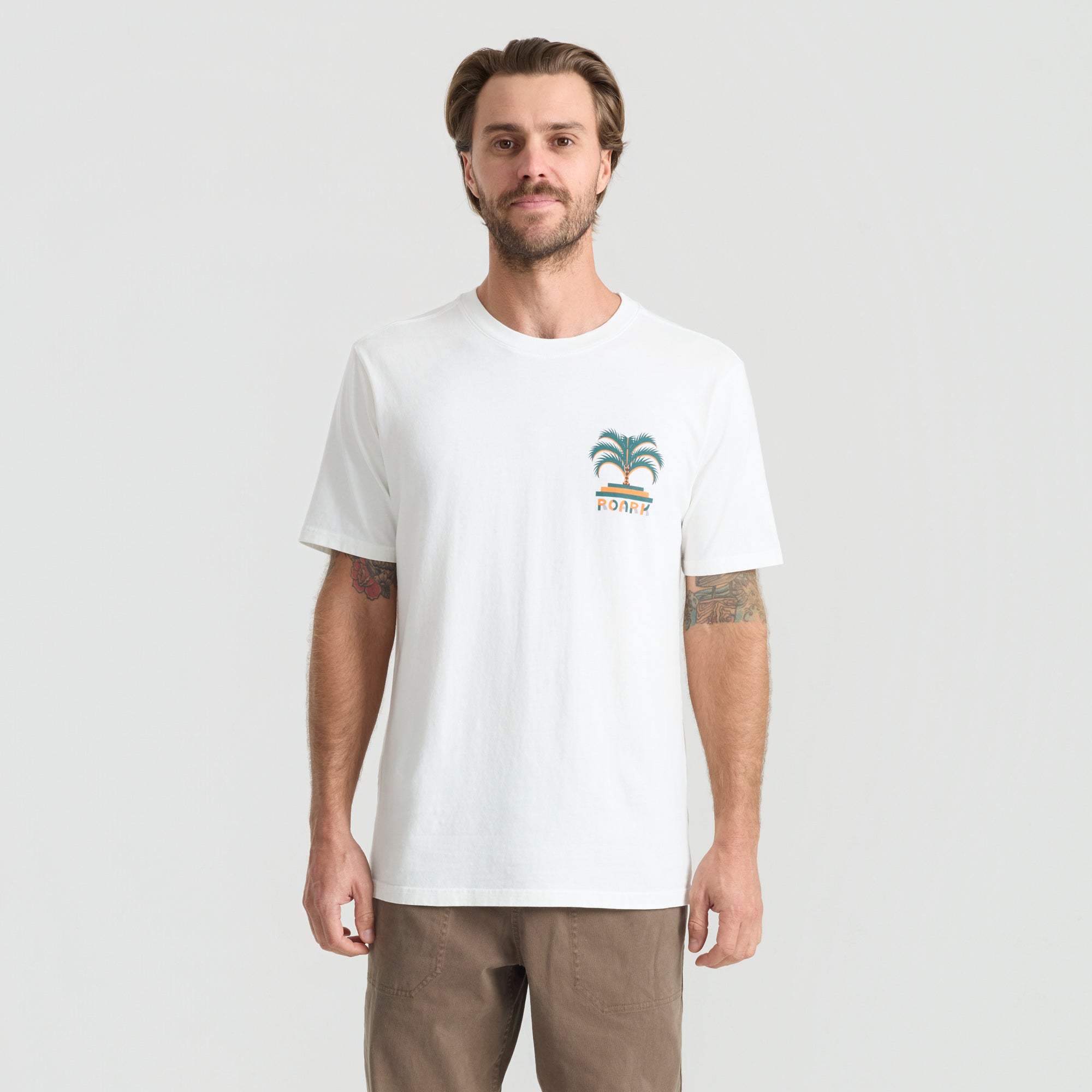 Moto Palm Premium-T-Shirt - Cremeweiß