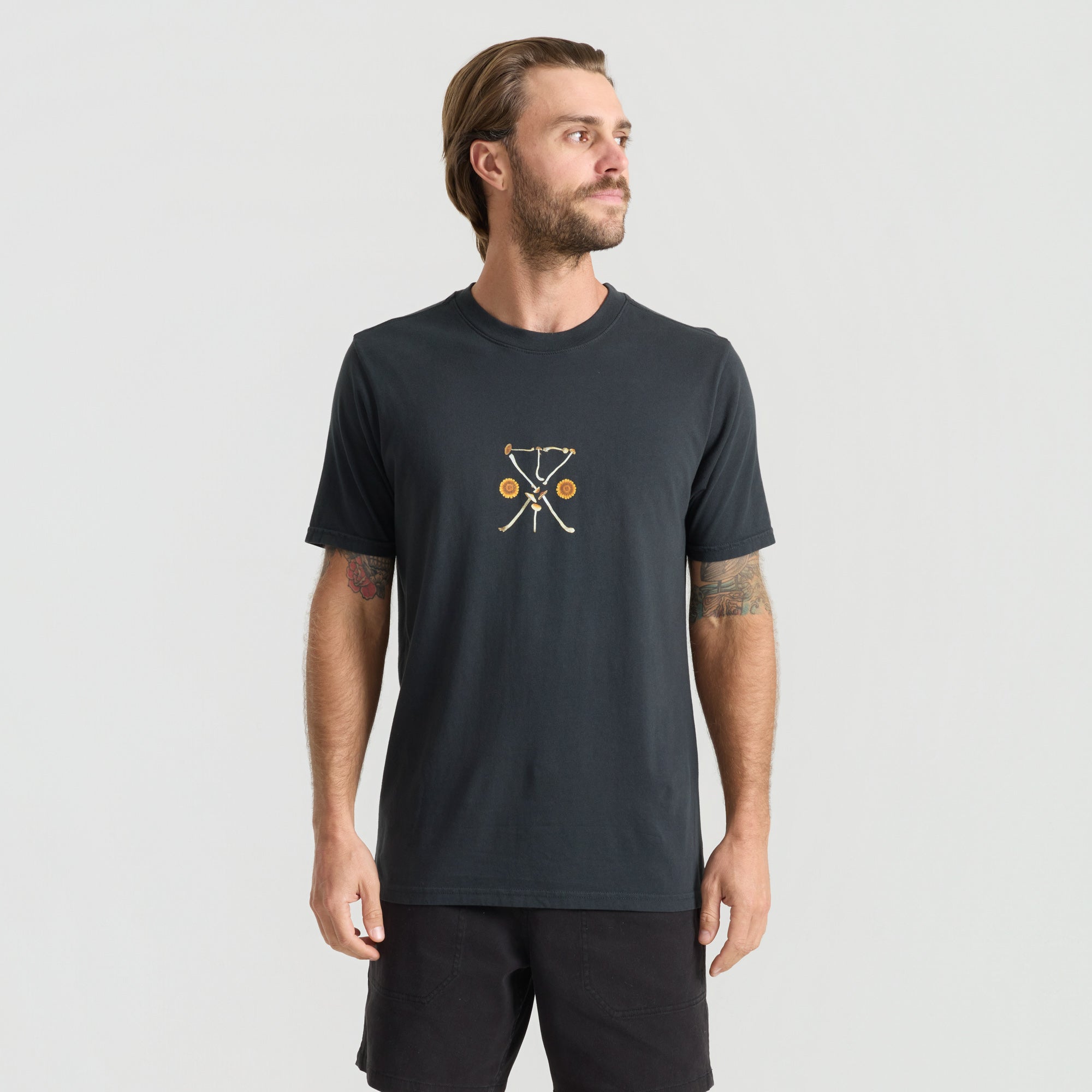 Yin Yang Forage Premium-T-Shirt - Schwarz gewaschen