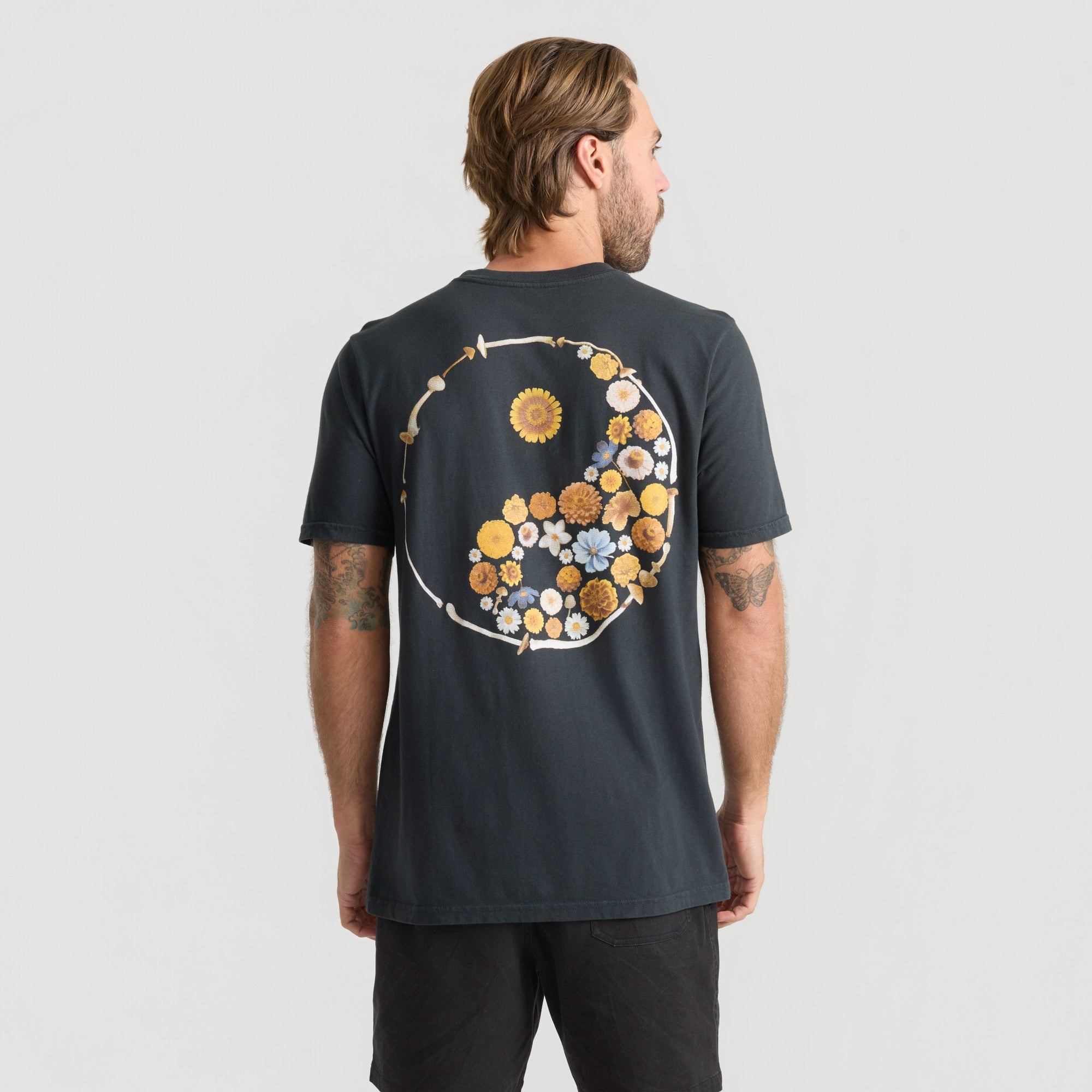 Yin Yang Forage Premium-T-Shirt - Schwarz gewaschen