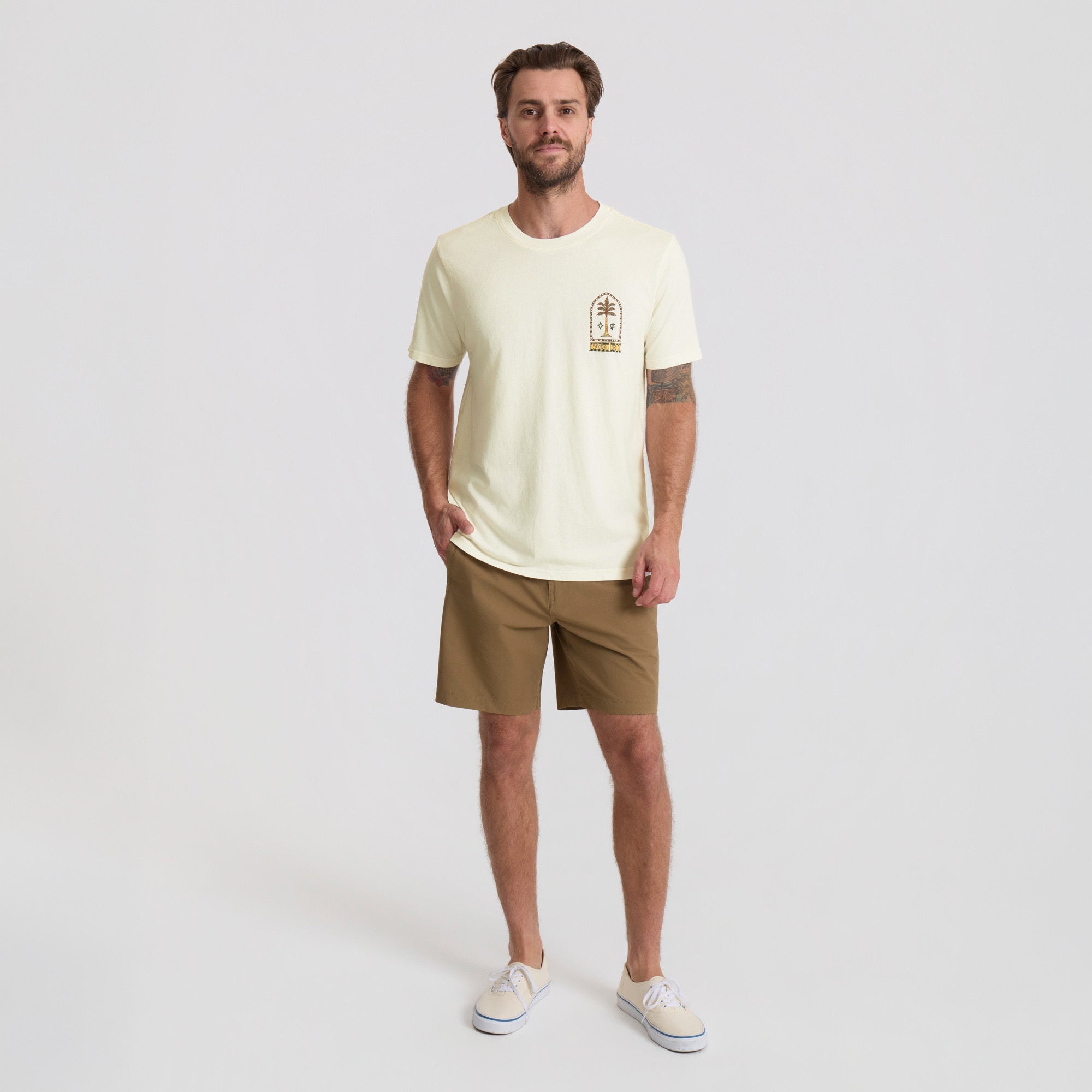 Augs Palm Premium-T-Shirt - Cremeweiß