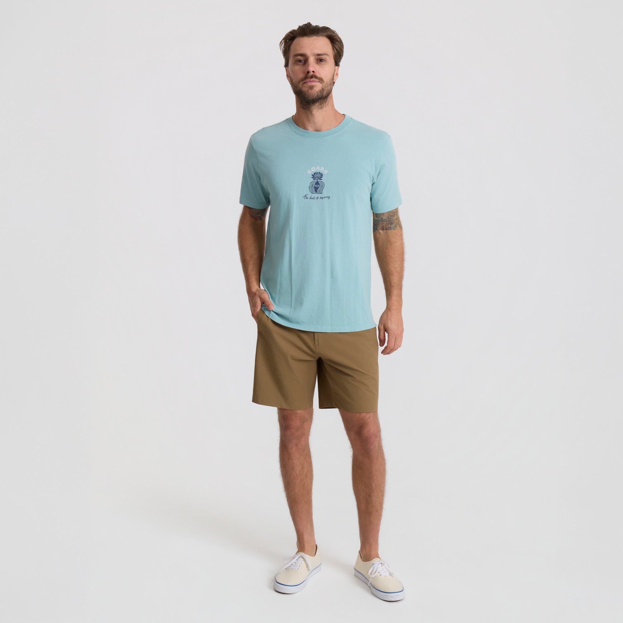 Beats Of Discovery Premium-T-Shirt - Hazy Blau