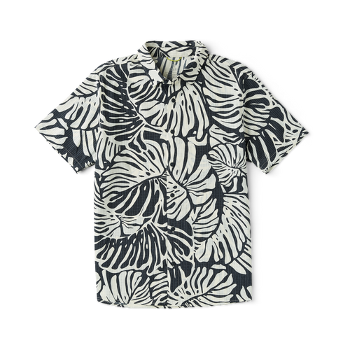 Bless Up Atmungsaktives Stretch-Shirt - Schwarz Monstera (Deutsche Ausgabe)