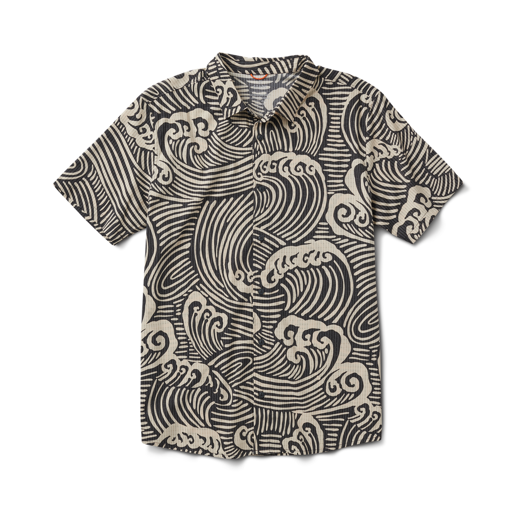 Bless Up Atmungsaktives Stretch-Shirt - Schwarz Wave