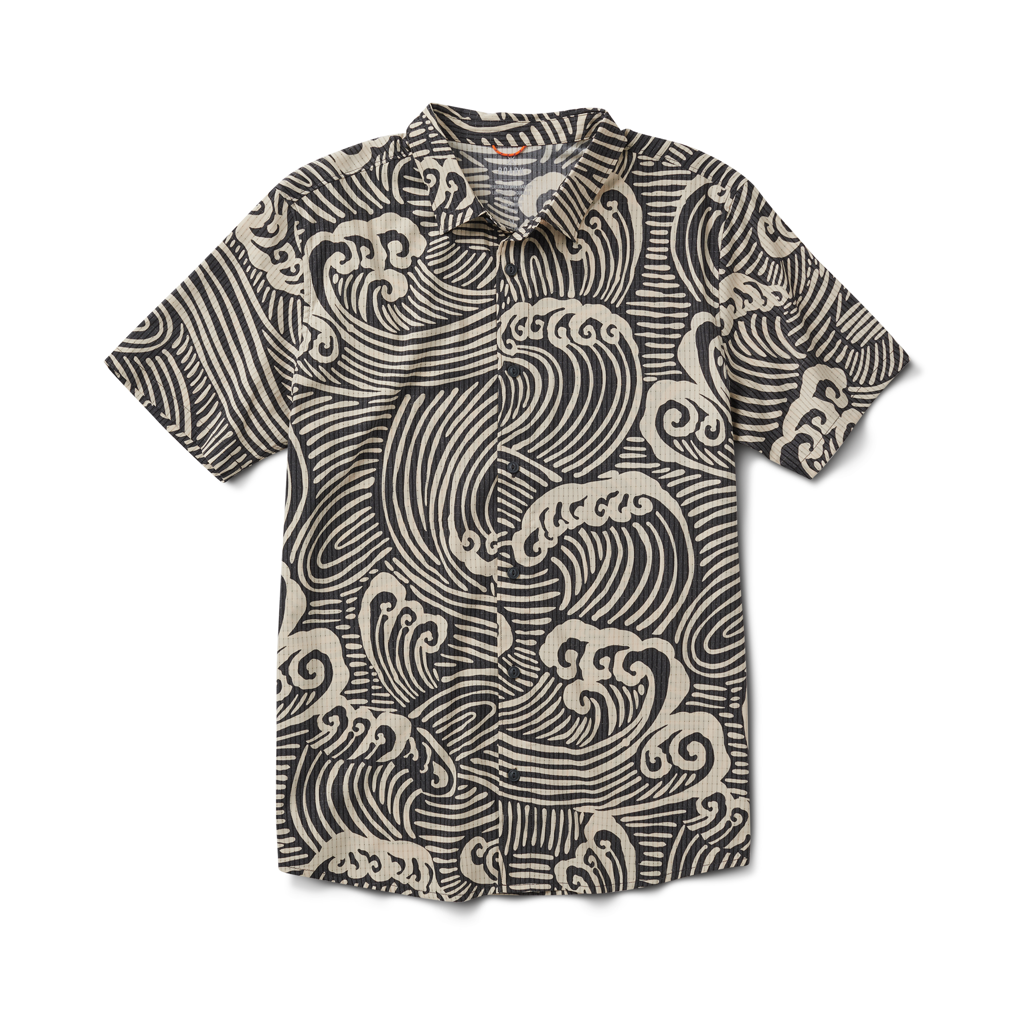 Bless Up Atmungsaktives Stretch-Shirt - Schwarz Wave