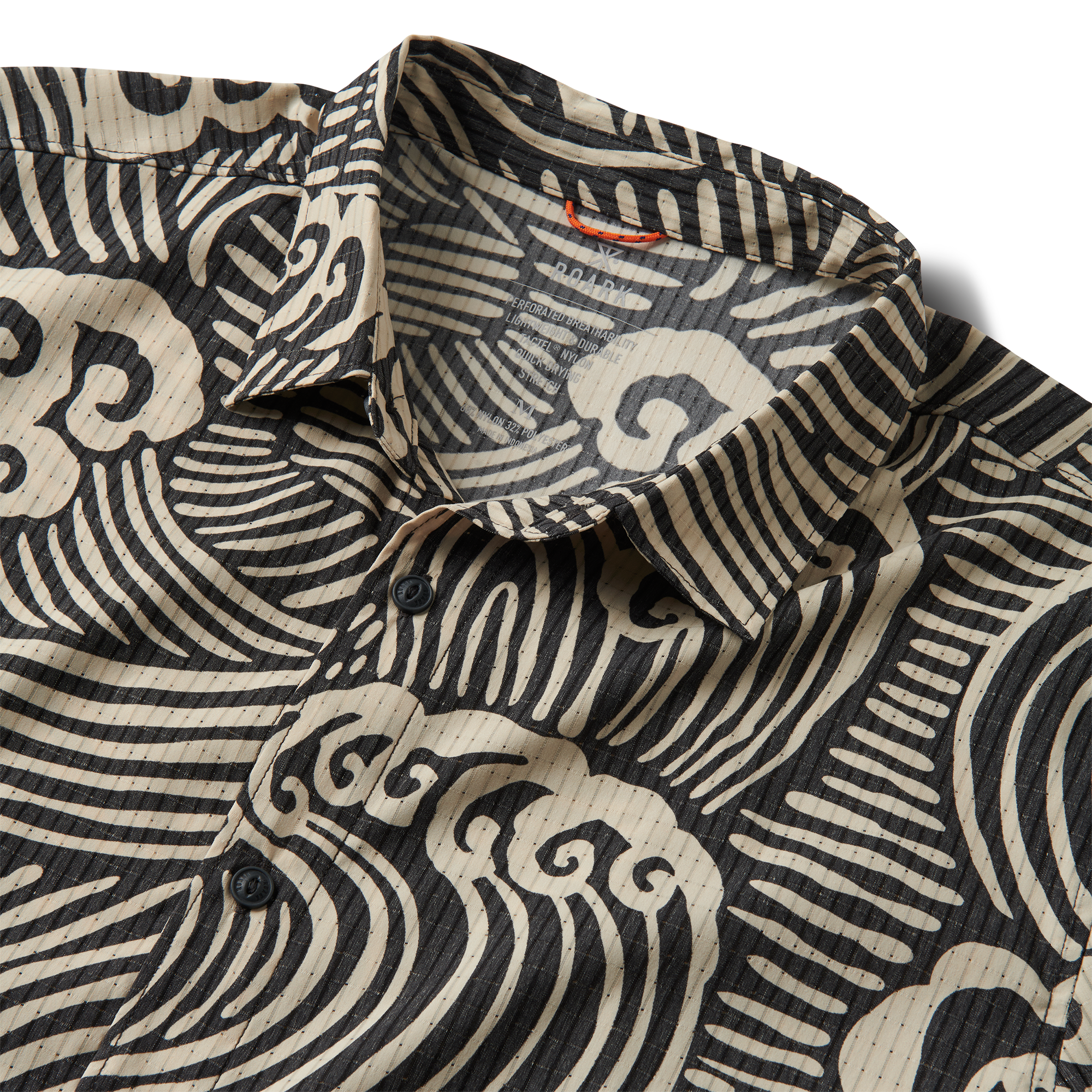 Bless Up Atmungsaktives Stretch-Shirt - Schwarz Wave