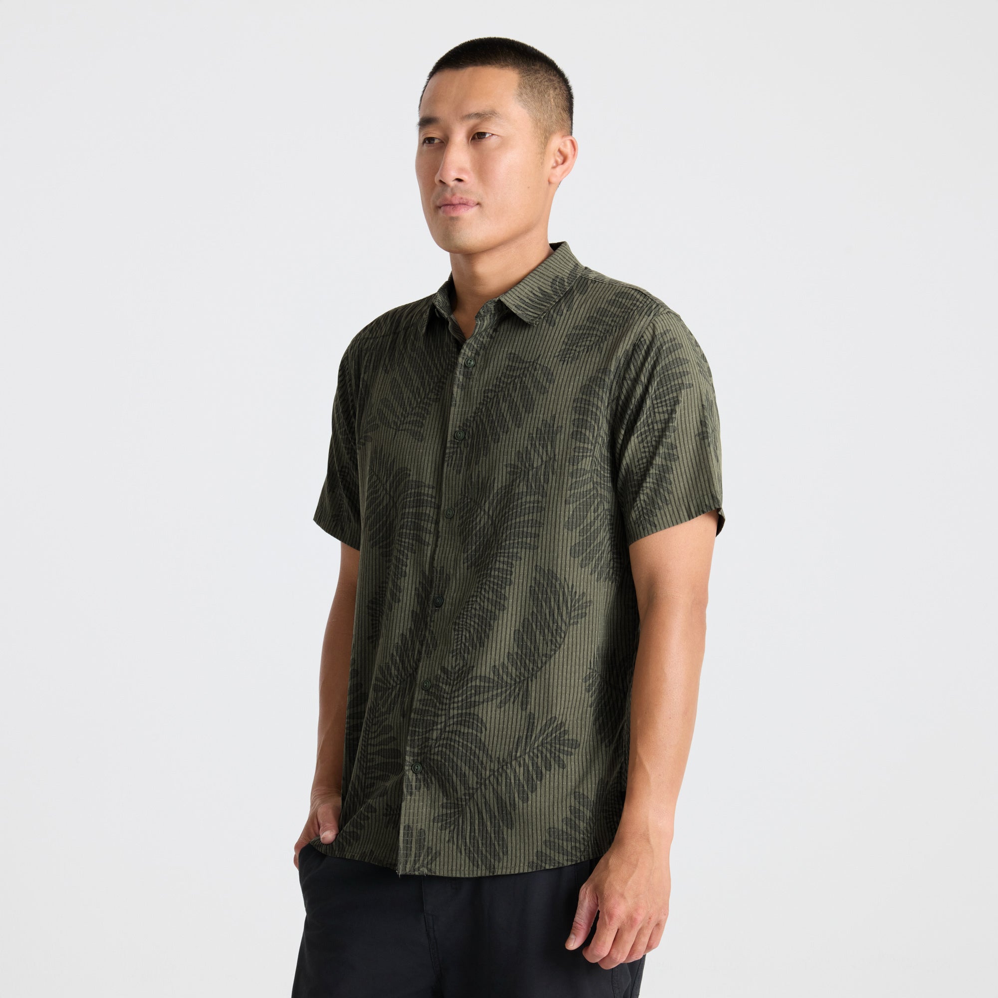 Bless Up Atmungsaktives Stretch-Shirt - Militär Kelp