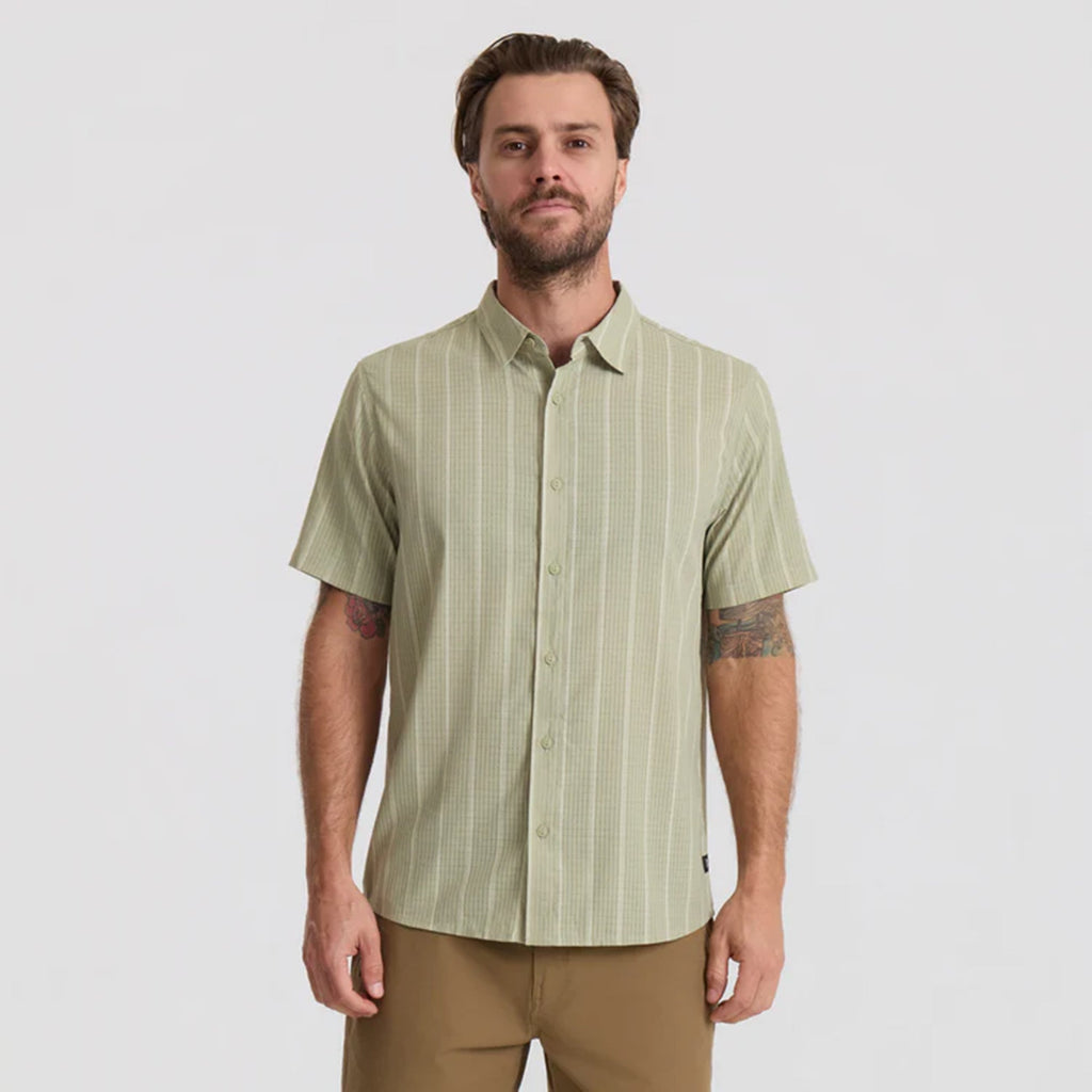 Bless Up Atmungsaktives Stretch-Shirt - Sage Stripe