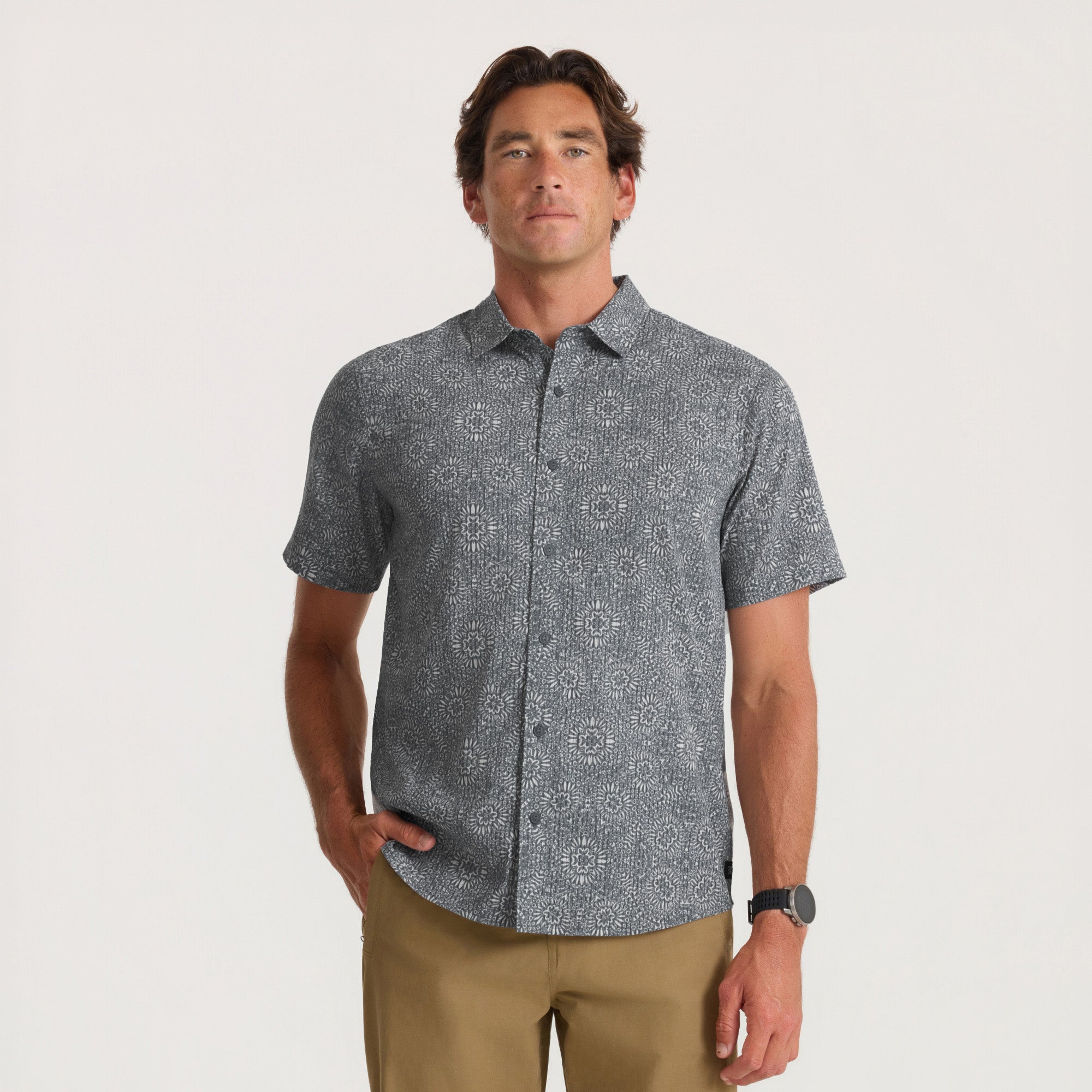 Bless Up Atmungsaktives Stretch-Shirt - Schiefergrau
