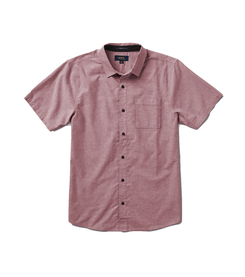 Well Worn Kurzarm Button Up Shirt - Wein