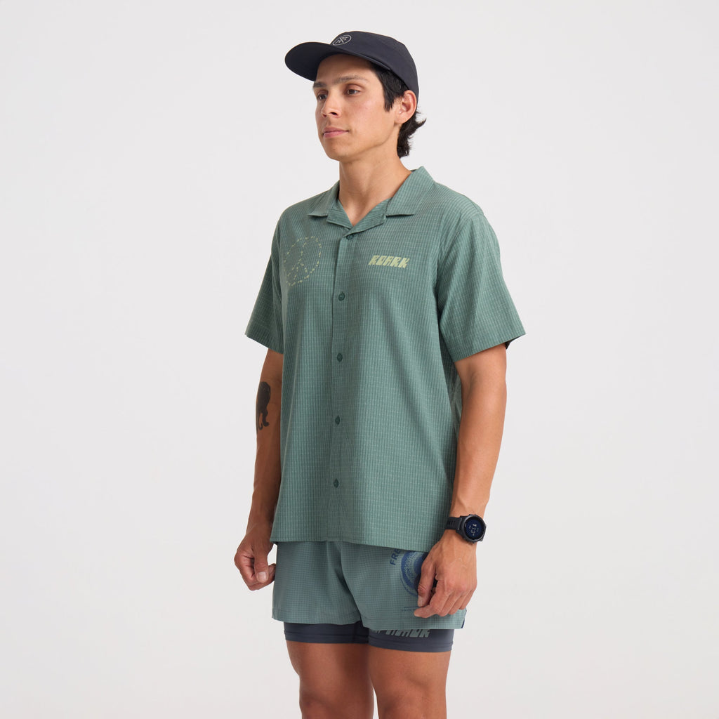 Bless Up Trail Button Up Shirt - Schiefergrün