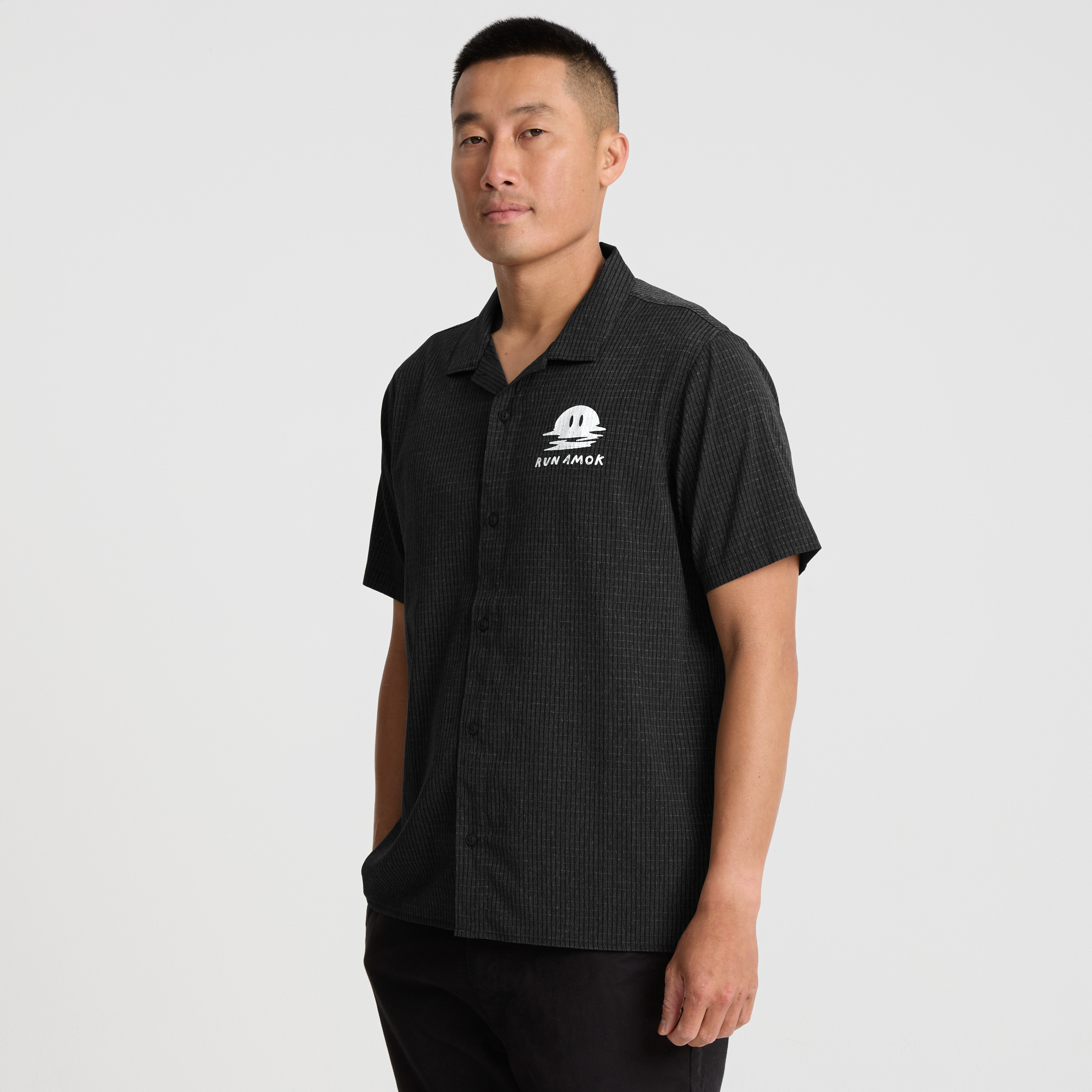 Bless Up Trail Button Up Shirt - Schwarz