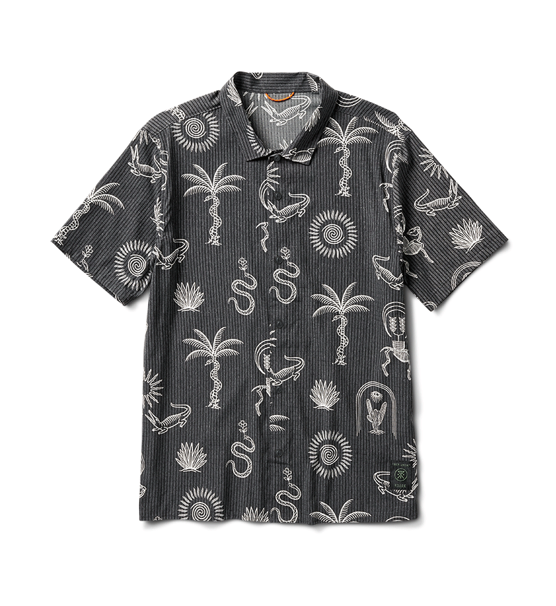 Bless Up Trail Button Up Shirt - Schwarz & Weiß