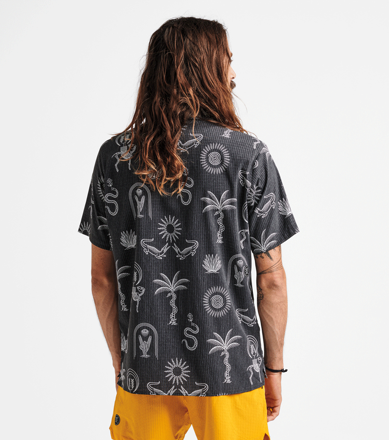 Bless Up Trail Button Up Shirt - Schwarz & Weiß