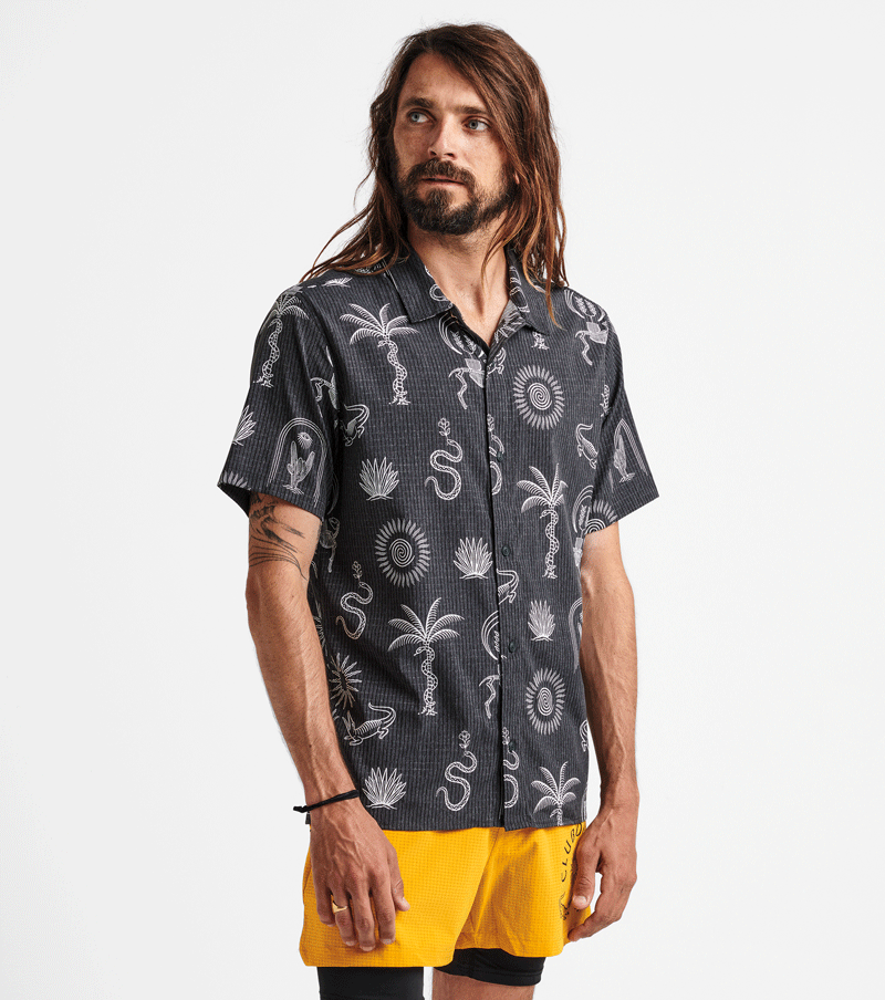 Bless Up Trail Button Up Shirt - Schwarz & Weiß