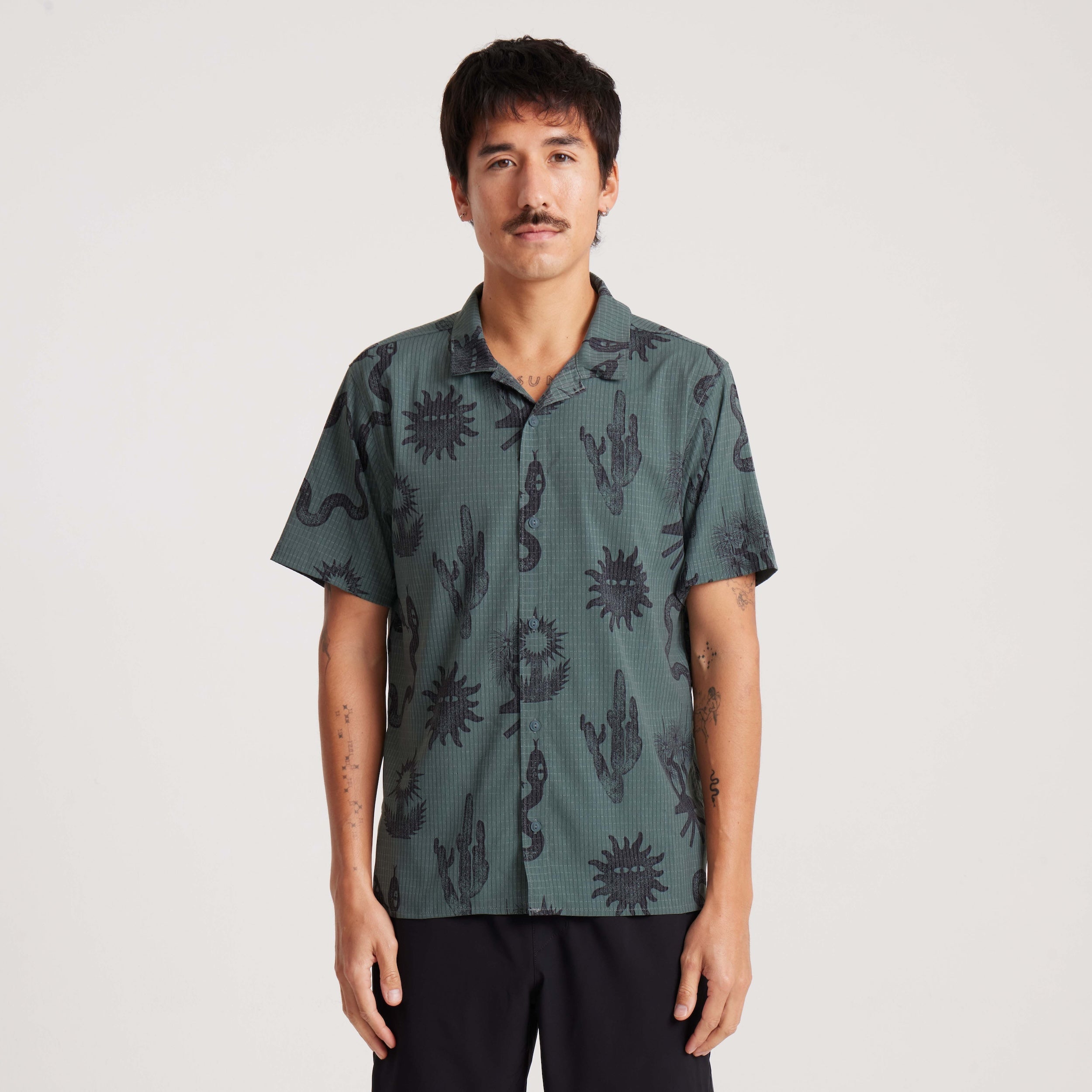 Bless Up Trail Button Up Shirt - Wald
