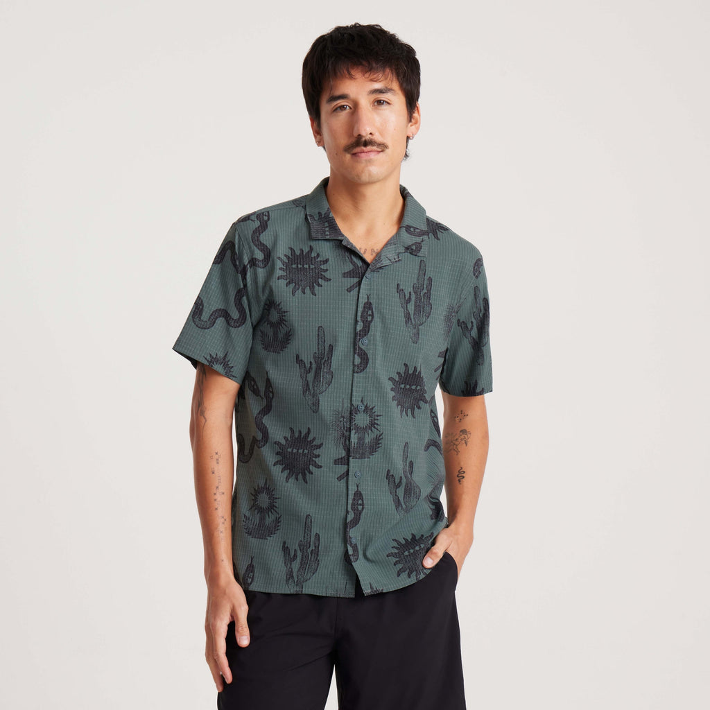 Bless Up Trail Button Up Shirt - Wald