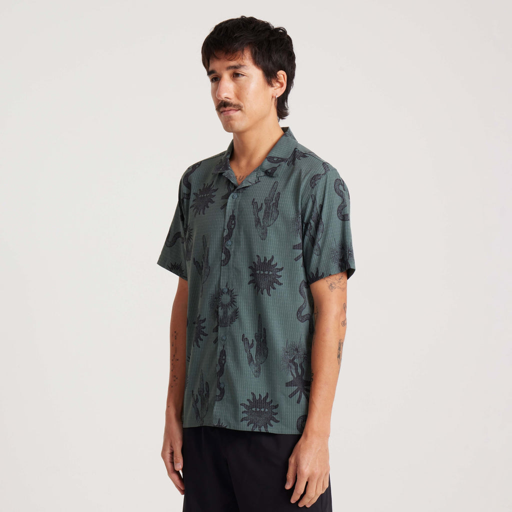 Bless Up Trail Button Up Shirt - Wald