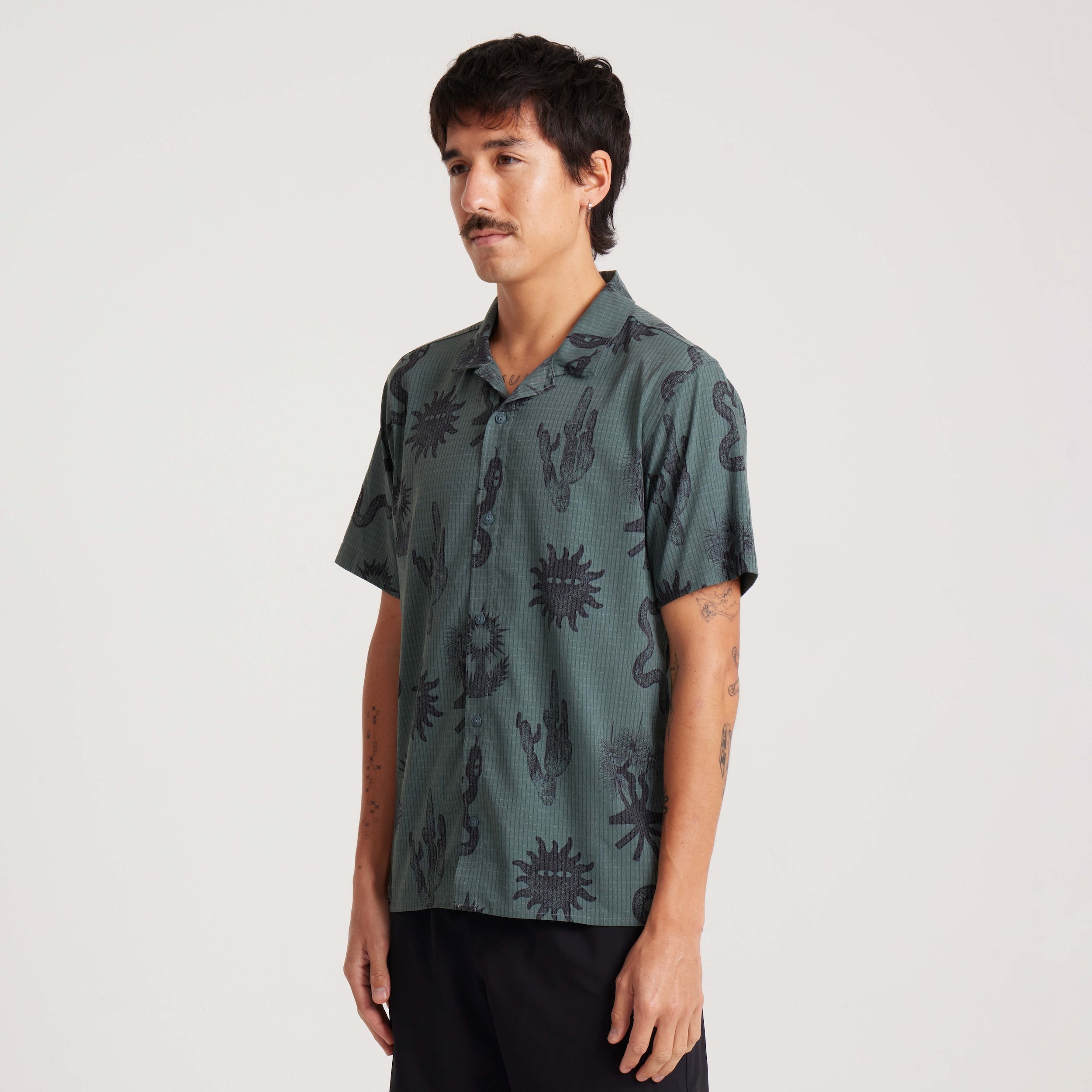 Bless Up Trail Button Up Shirt - Wald