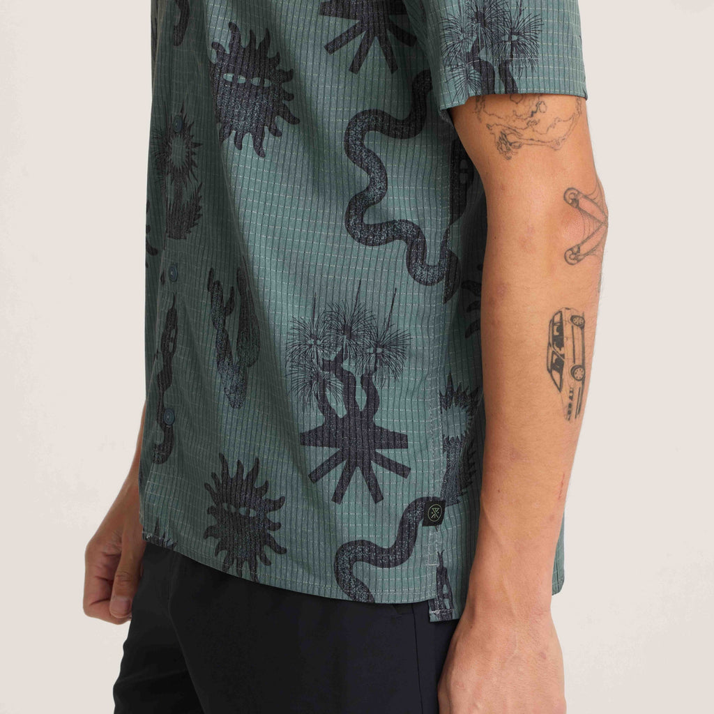 Bless Up Trail Button Up Shirt - Wald