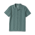 Bless Up Trail Button Up Shirt von Sage Grün Stripe